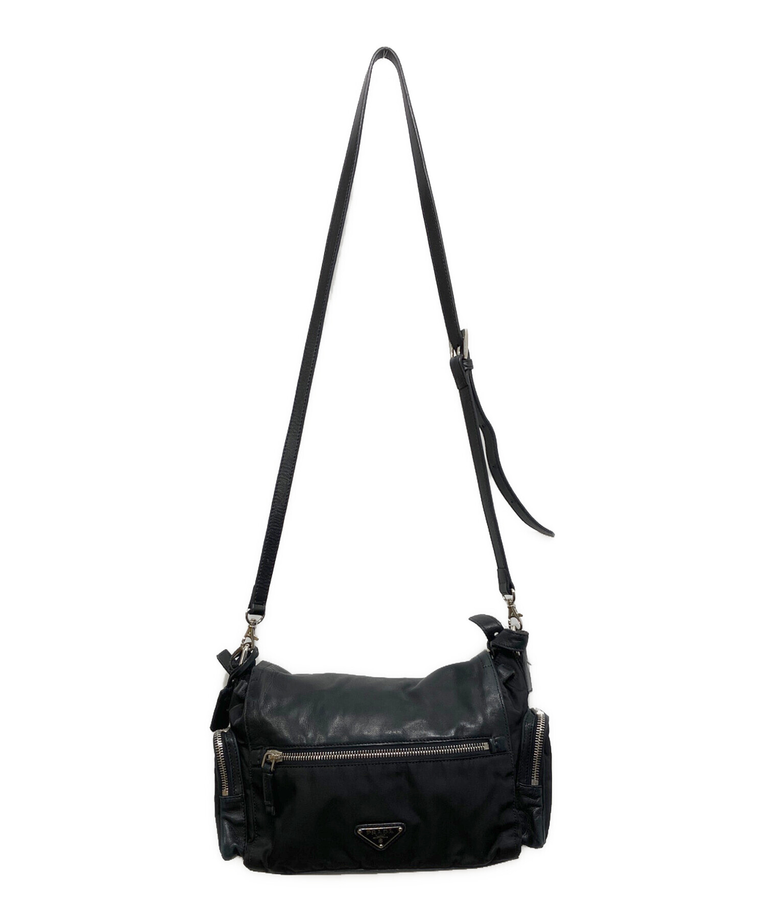 中古・古着通販】PRADA (プラダ) レザー ナイロン 2WAYショルダー