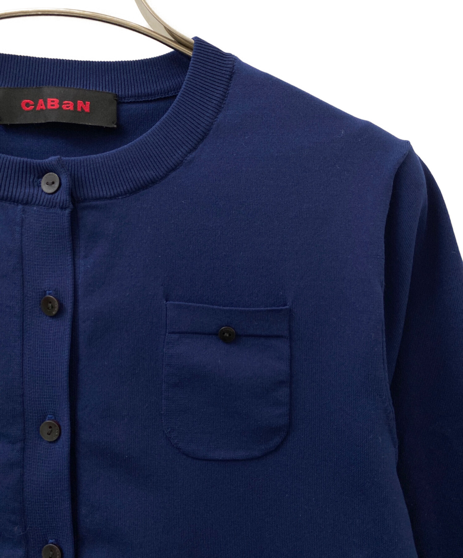 CABaN キャバン カーディガン ハーフスリーブ ポケット ネイビー✨美品✨ 中古・古着通販】CABAN (キャバン) ファインポリエステル ハーフ