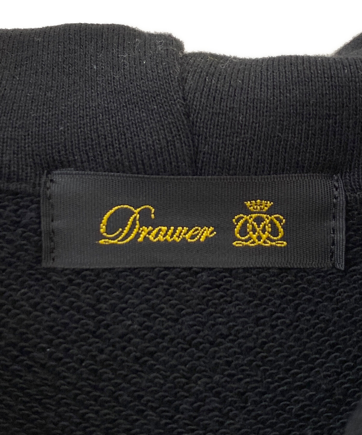 中古・古着通販】DRAWER (ドゥロワー) ジップパーカー ブラック サイズ