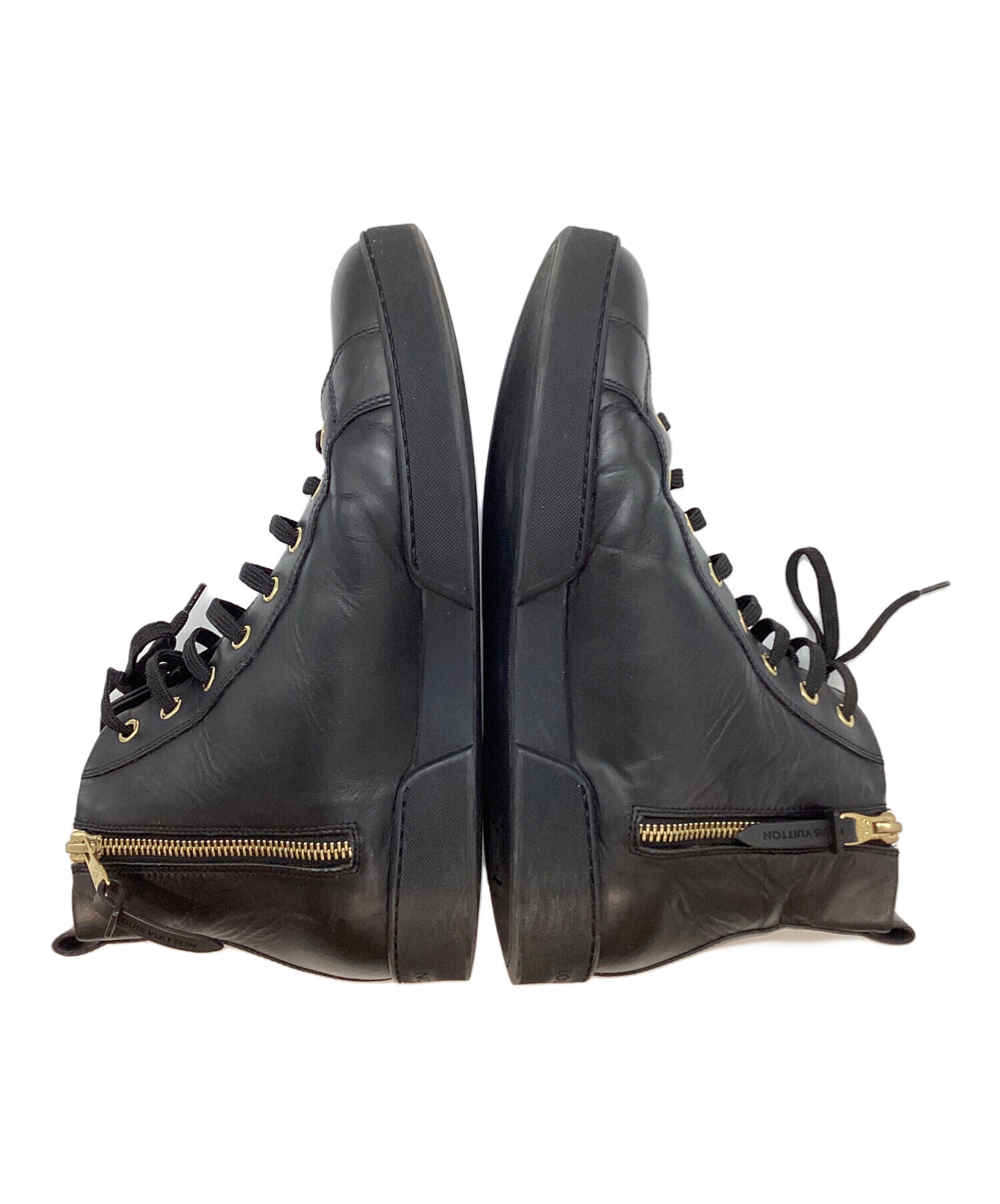 9 2分の1 Louis Vuitton 黒 ハイカットスニーカー 中古・古着通販】LOUIS VUITTON (ルイ ヴィトン) ハイカットスニーカー