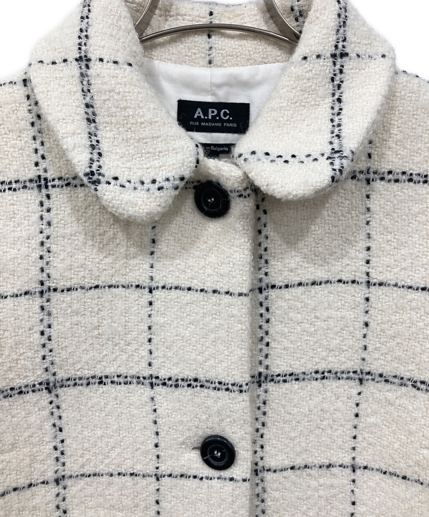 中古・古着通販】A.P.C. (アーペーセー) ツイードロングコート 