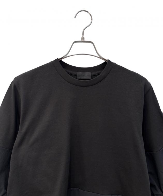 中古・古着通販】MONCLER (モンクレール) 切替Tシャツ ブラック サイズ