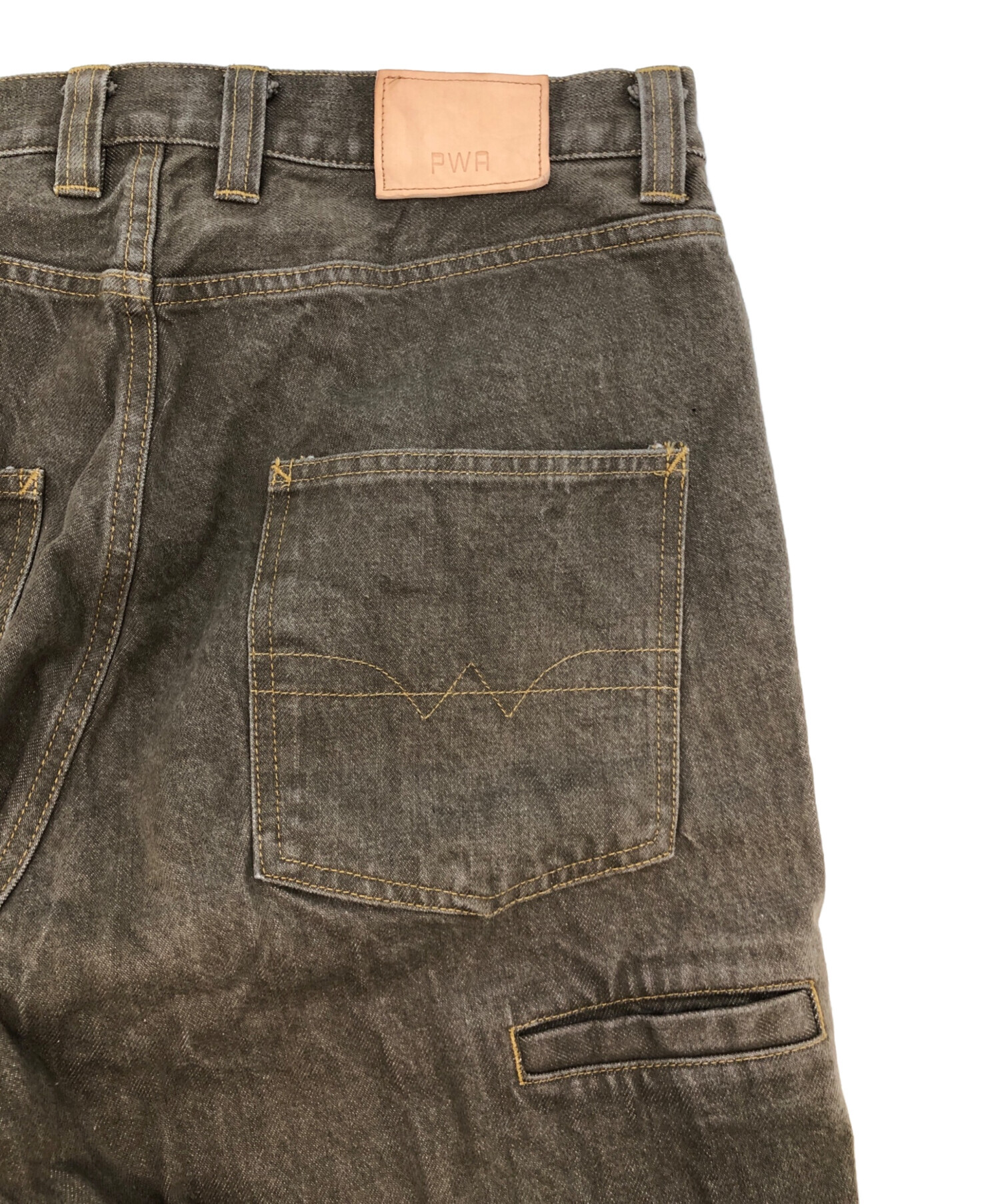 中古・古着通販】PWA (プア) RELAX-FIT 6P JEANS カーキ サイズ:SIZE M