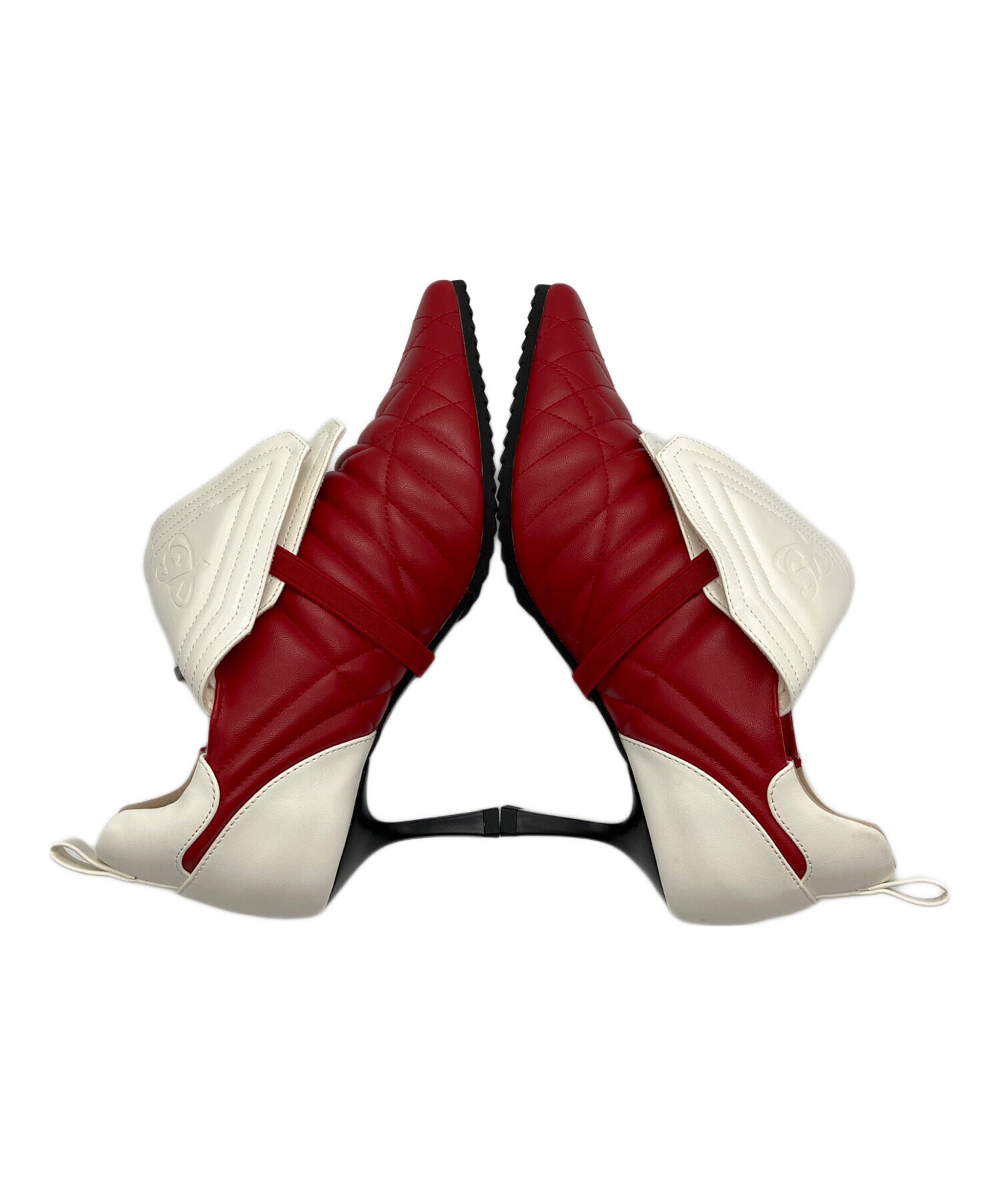 YELLOイエロ　ミュール　ヒール　赤 中古・古着通販】YELLO (イエロ) BB FLICK HEELS レッド サイズ:S