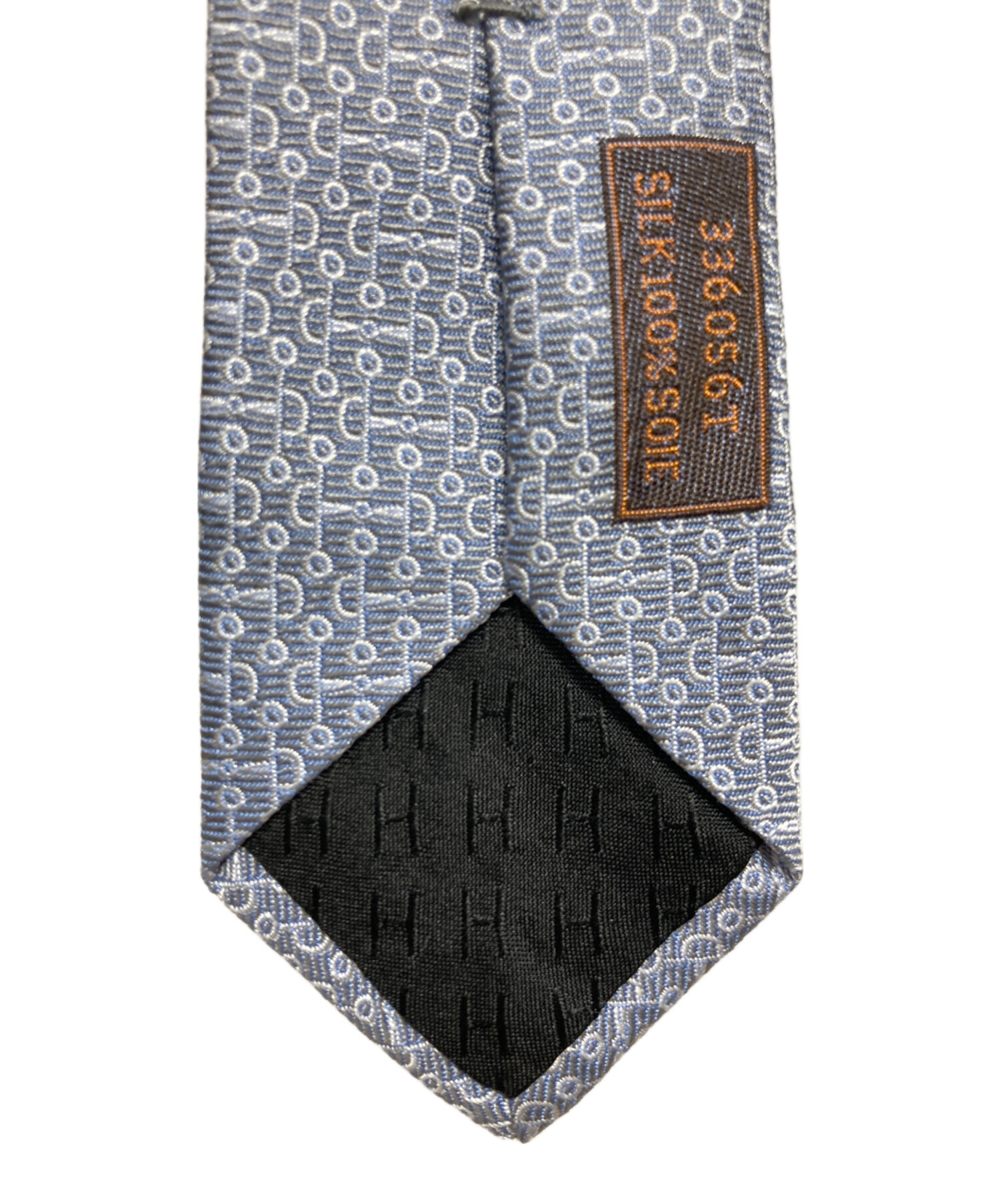 中古・古着通販】HERMES (エルメス) シルクツイルタイ ブルー サイズ