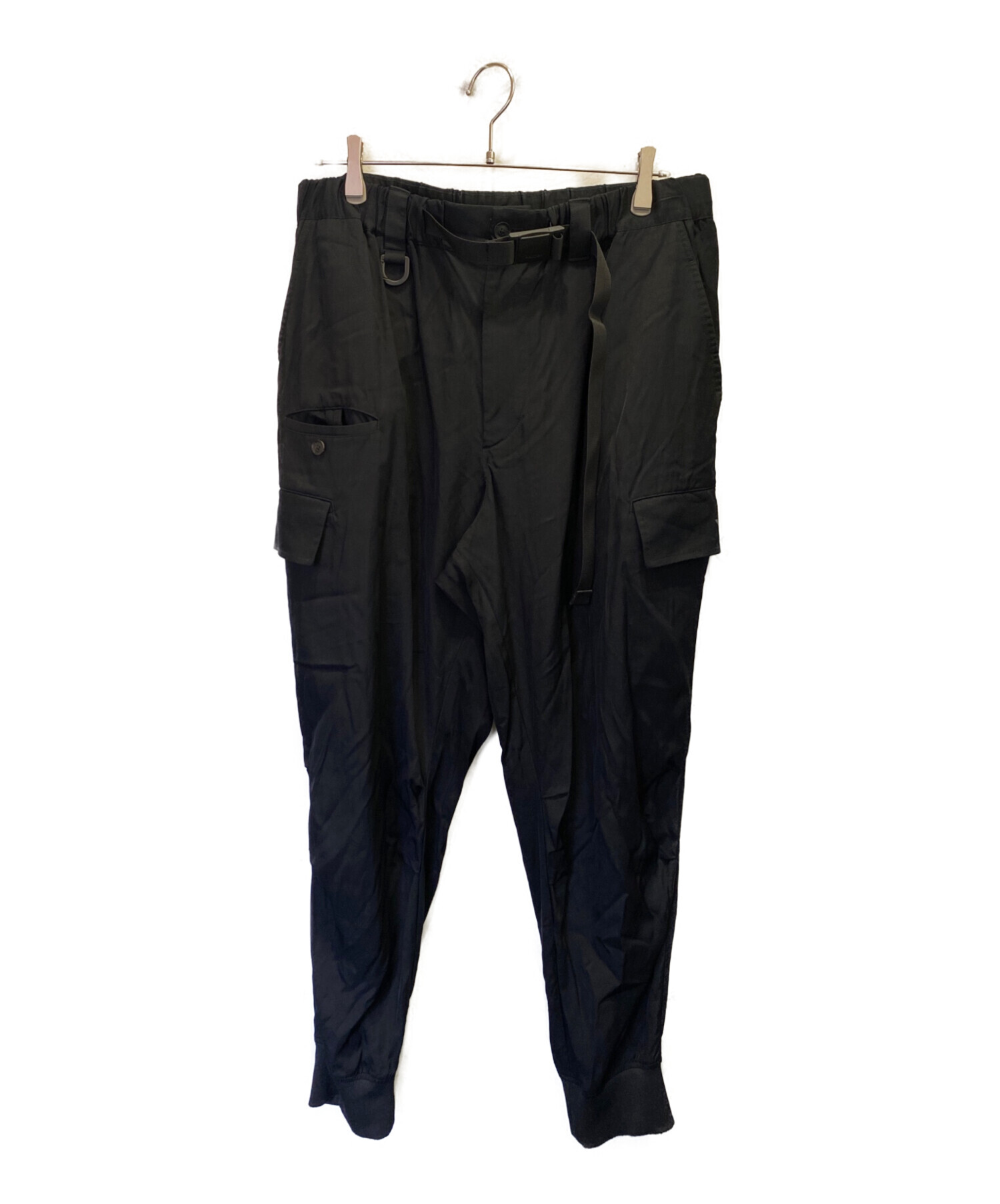 Y-3 ワイスリー カーゴパンツ XS 紺 【古着】【中古】【送料無料】 中古・古着通販】Y-3 (ワイスリー) レーヨンツイル カフ カーゴパンツ