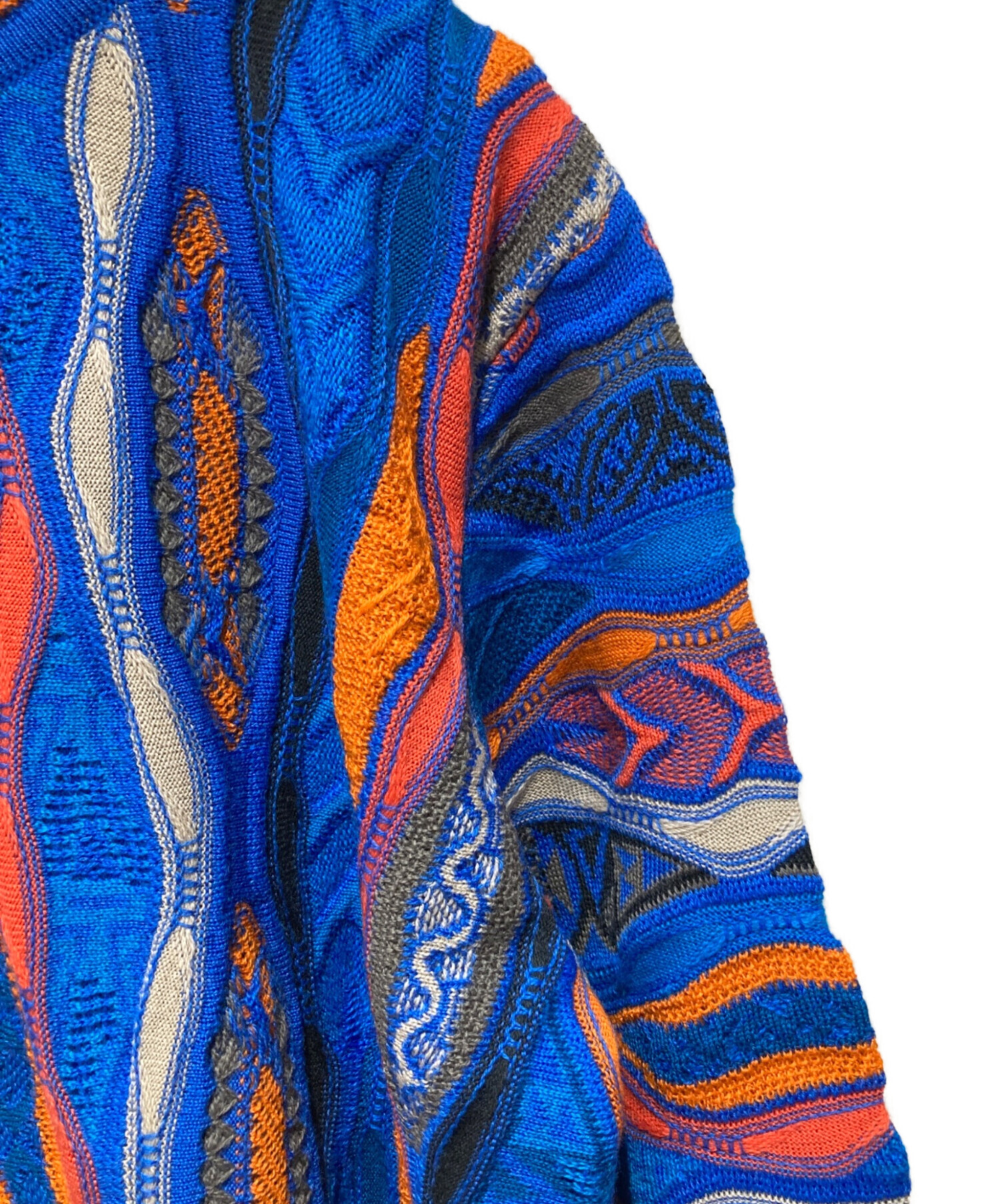 中古・古着通販】Coogi (クージー) 3Dニット ブルー サイズ:SS