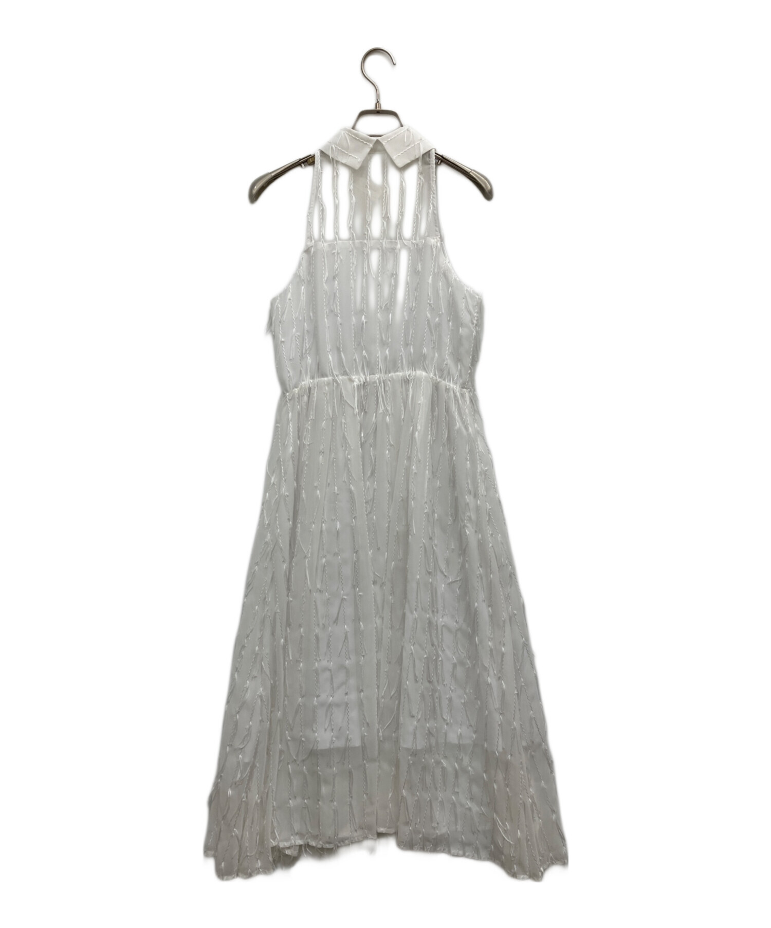 中古・古着通販】sheller (シェリエ) fringe stripe shirt dress