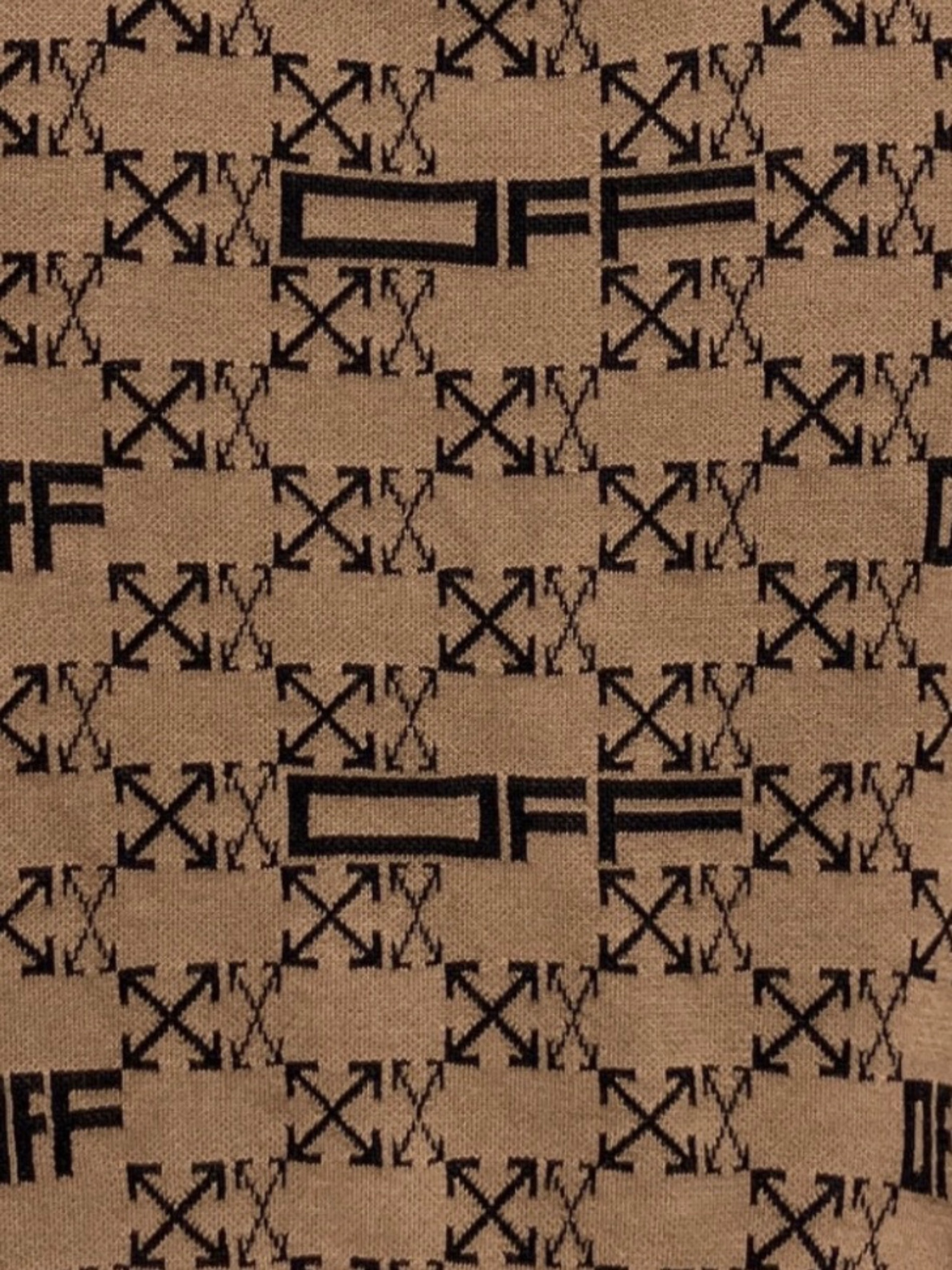 中古・古着通販】OFFWHITE (オフホワイト) クロップドニット ベージュ 