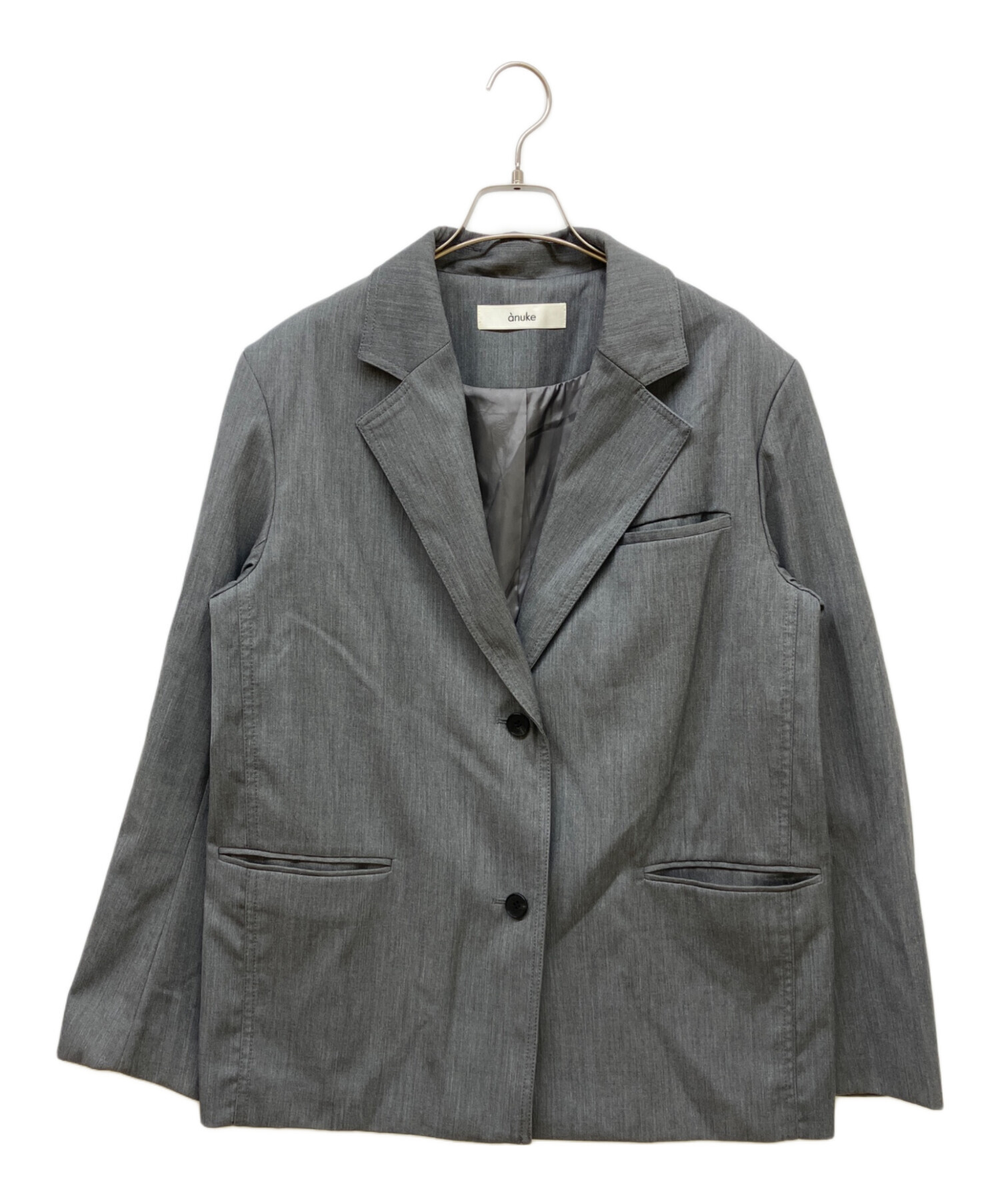 中古・古着通販】anuke (アンヌーク) Twill Over Jacket グレー サイズ