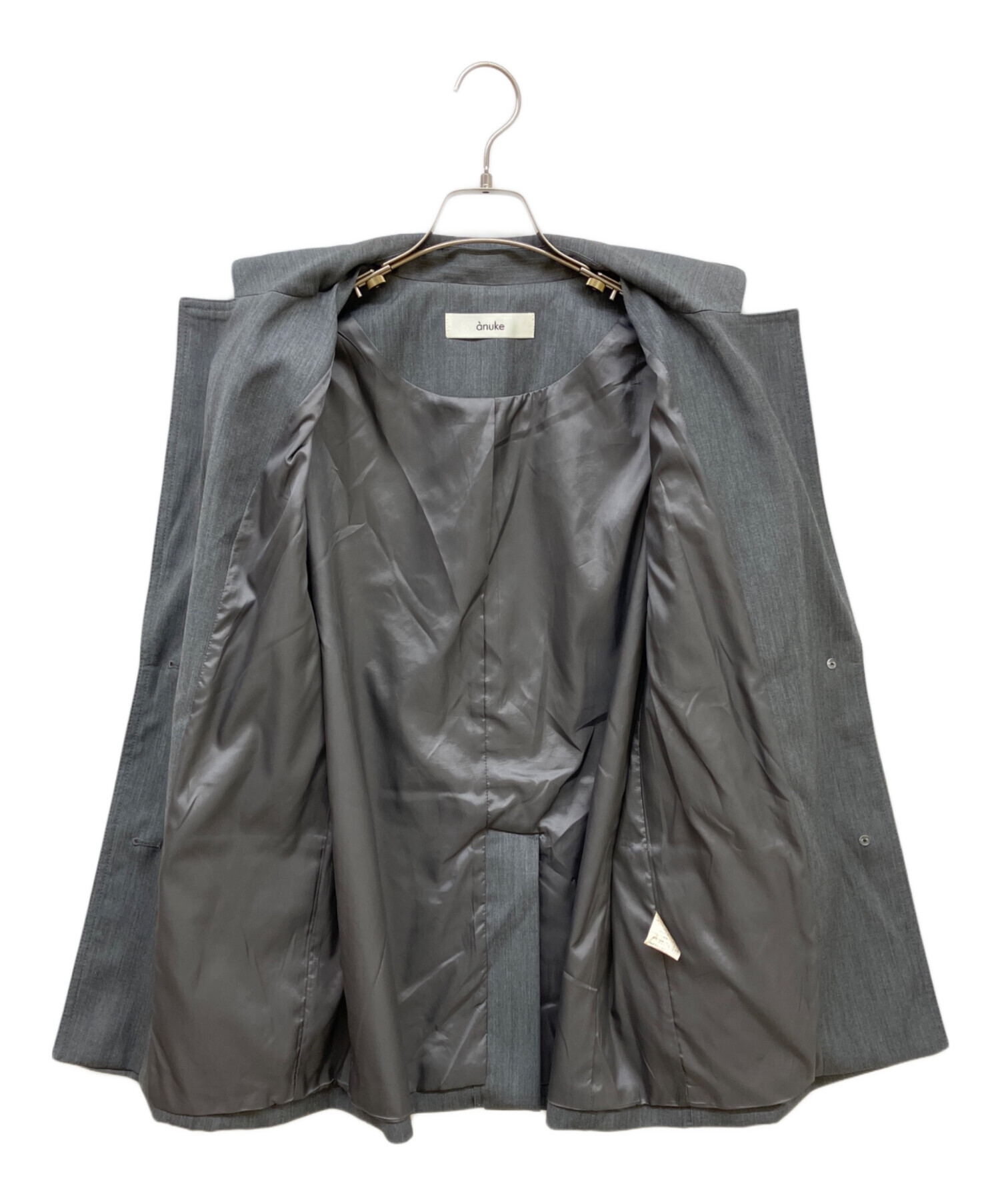 中古・古着通販】anuke (アンヌーク) Twill Over Jacket グレー サイズ