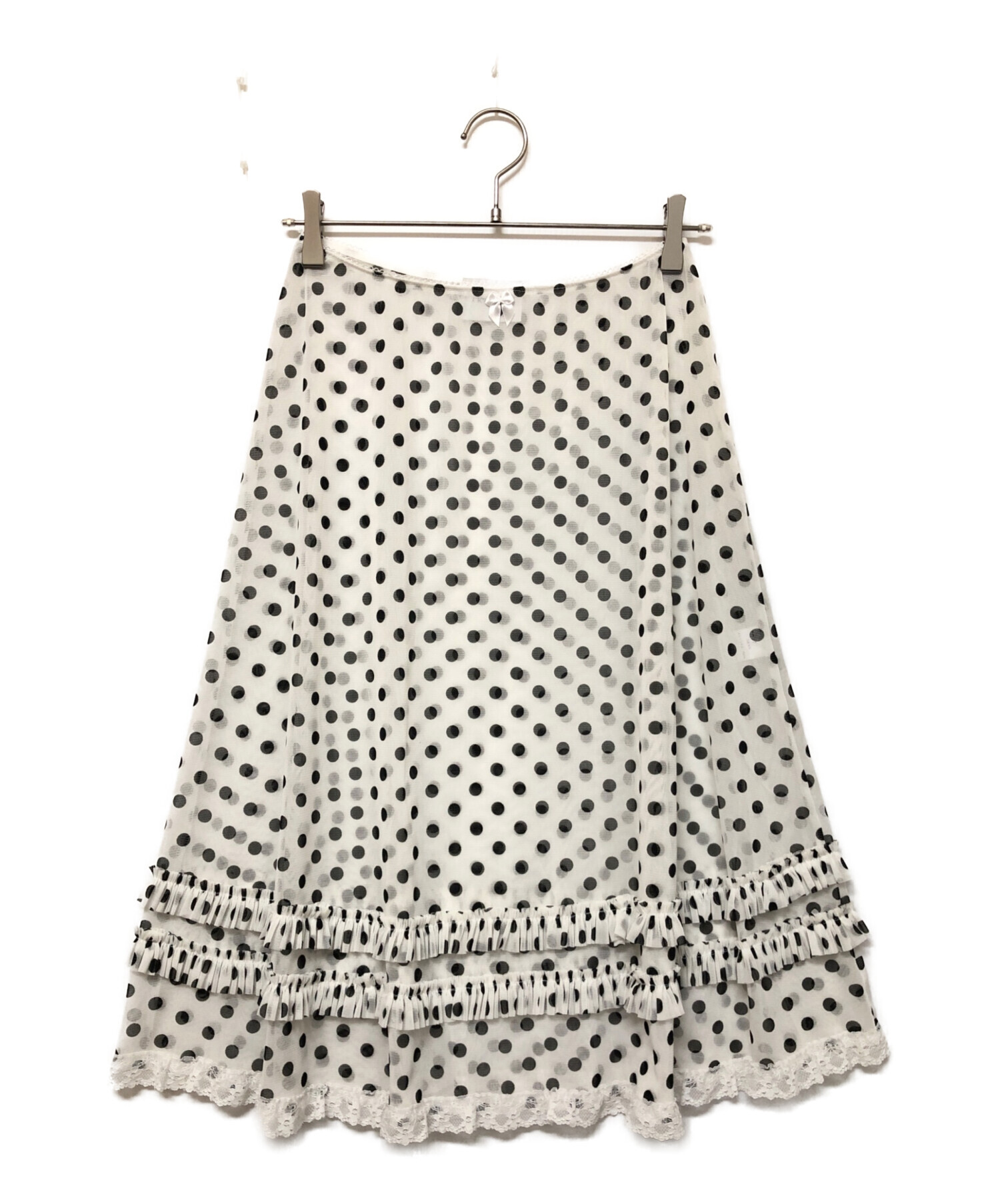 中古・古着通販】Her Praha (ハープラハ) Lingerie skirt ホワイト