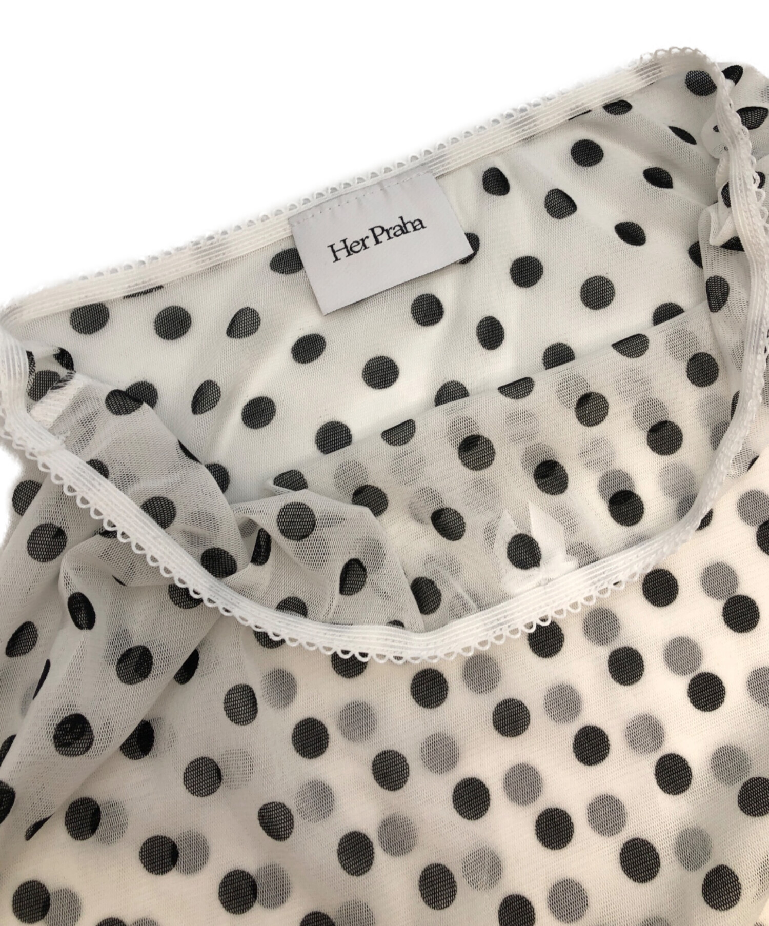 中古・古着通販】Her Praha (ハープラハ) Lingerie skirt ホワイト