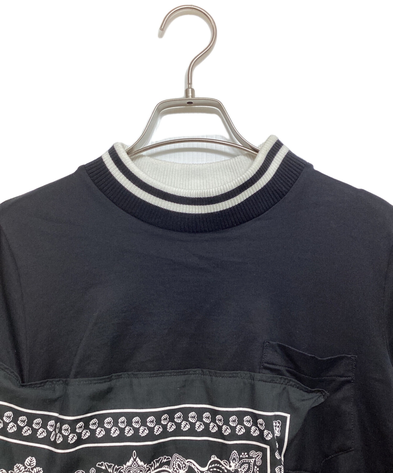 中古・古着通販】sacai (サカイ) ペイズリーカットソー ブラック