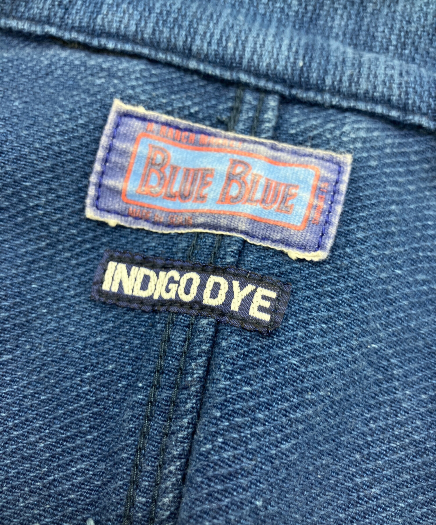 ブルーブルー　刺子ジャケット　Ｍサイズ 中古・古着通販】BLUE BLUE (ブルーブルー) インディゴ染め刺し子