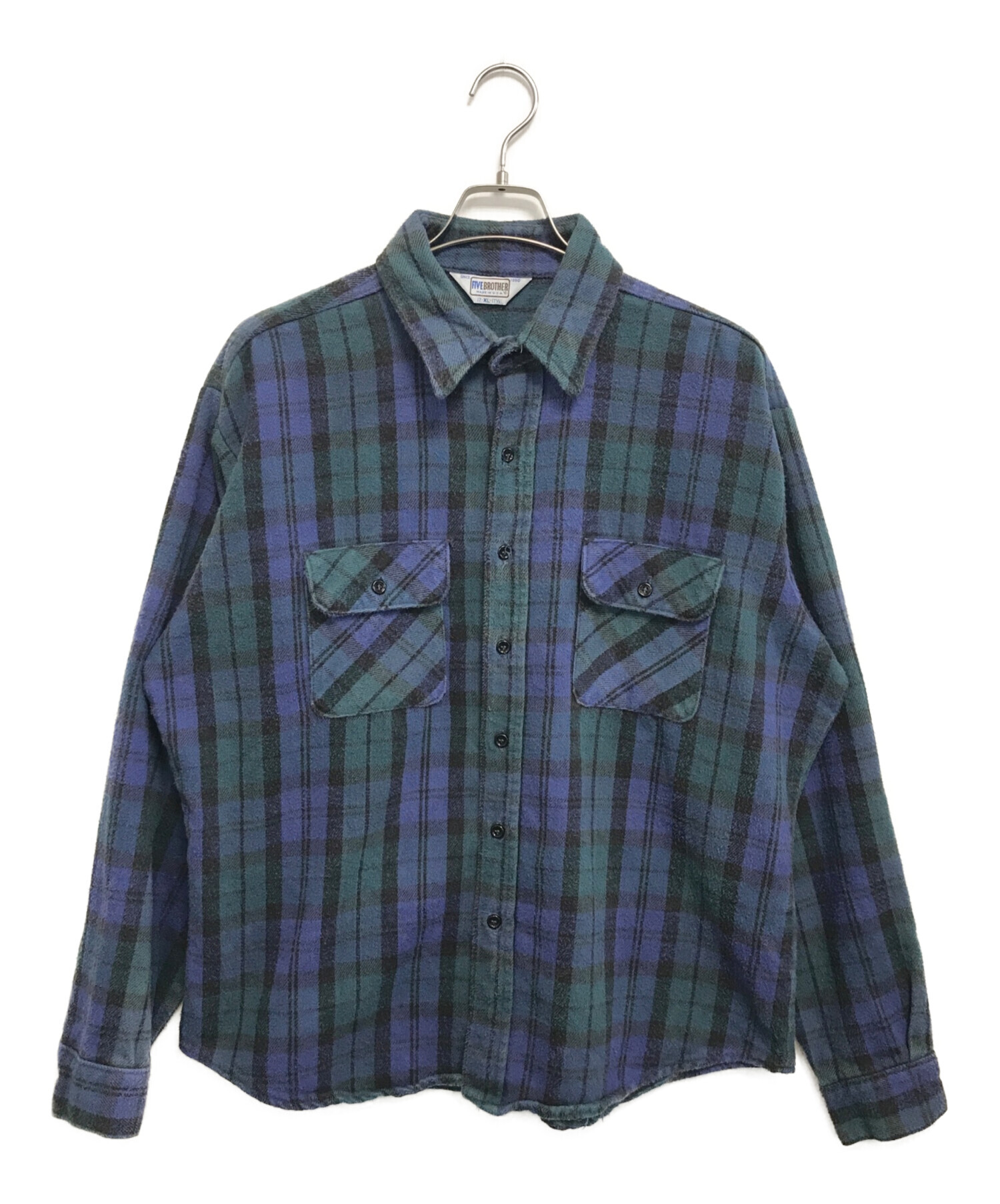 中古・古着通販】FIVE BROTHER (ファイブブラザー) ヘビーネルシャツ