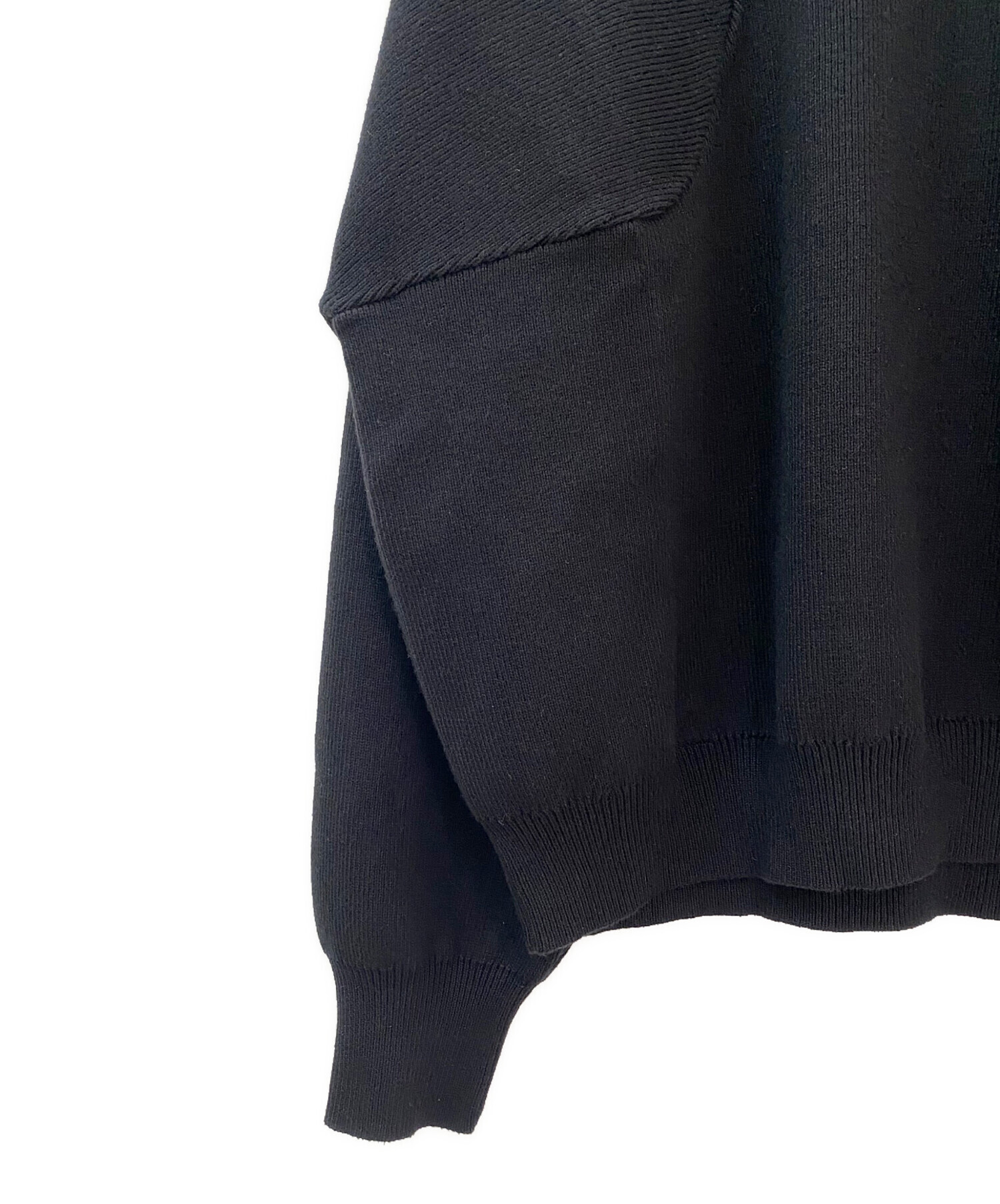 RIM.ARK バックボタンアシメニット 黒 新品未使用 タグ付き 中古・古着通販】RIM.ARK (リムアーク) Elastic touch basic knit