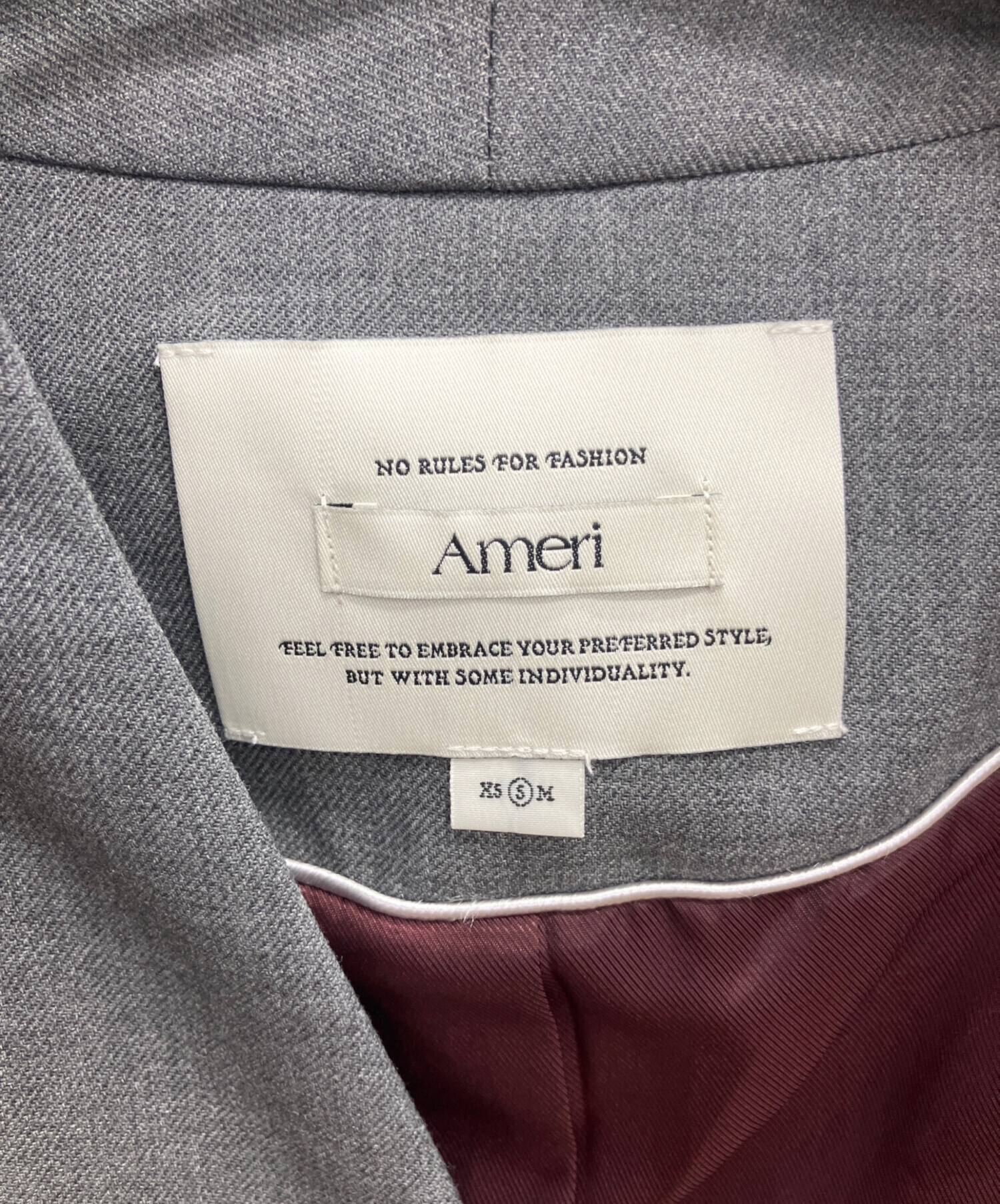 中古・古着通販】AMERI (アメリ) WAVE SWITCHING CONSTRUCTIVE JACKET