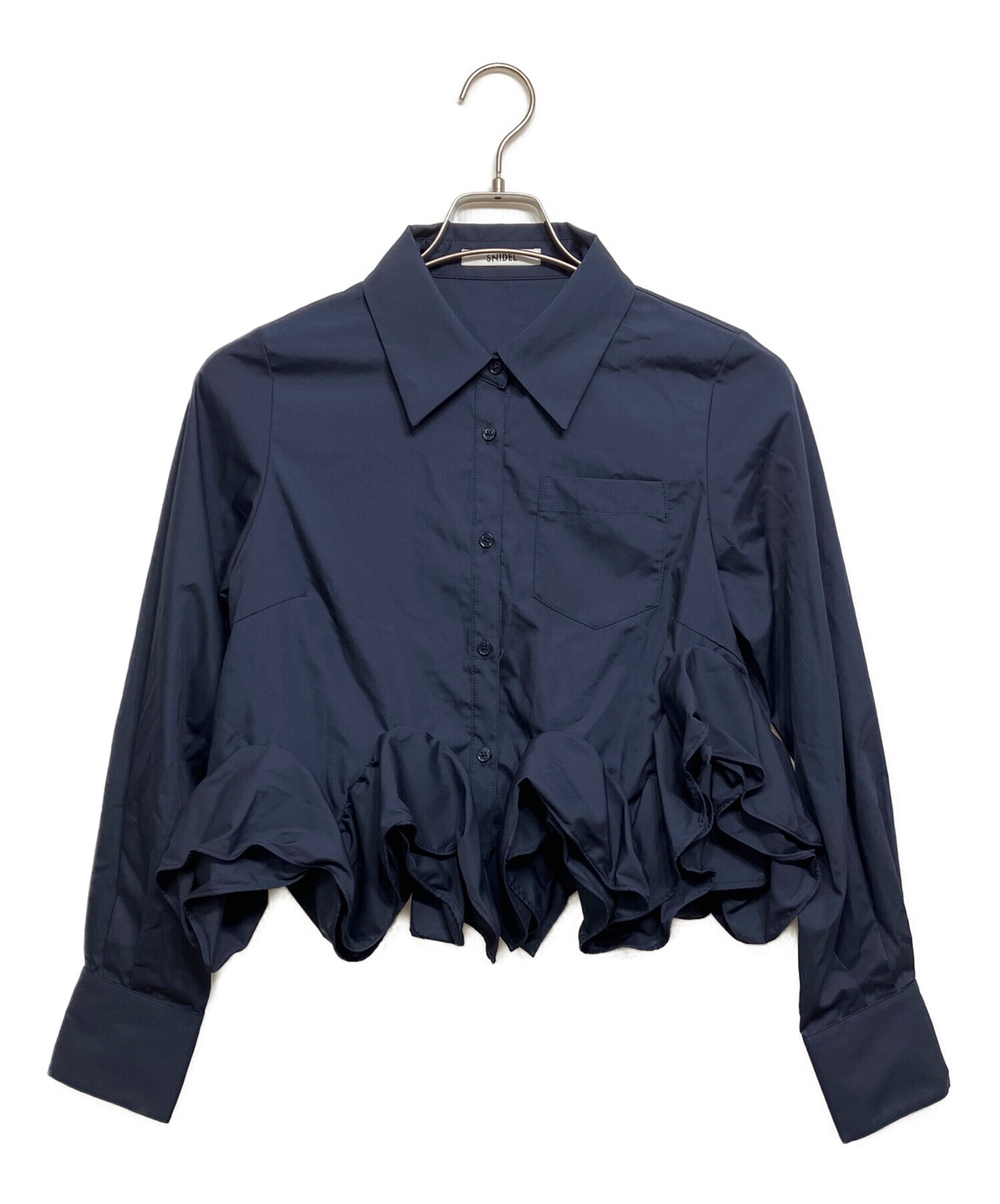 中古・古着通販】Snidel (スナイデル) ヘムボリュームシャツ ネイビー