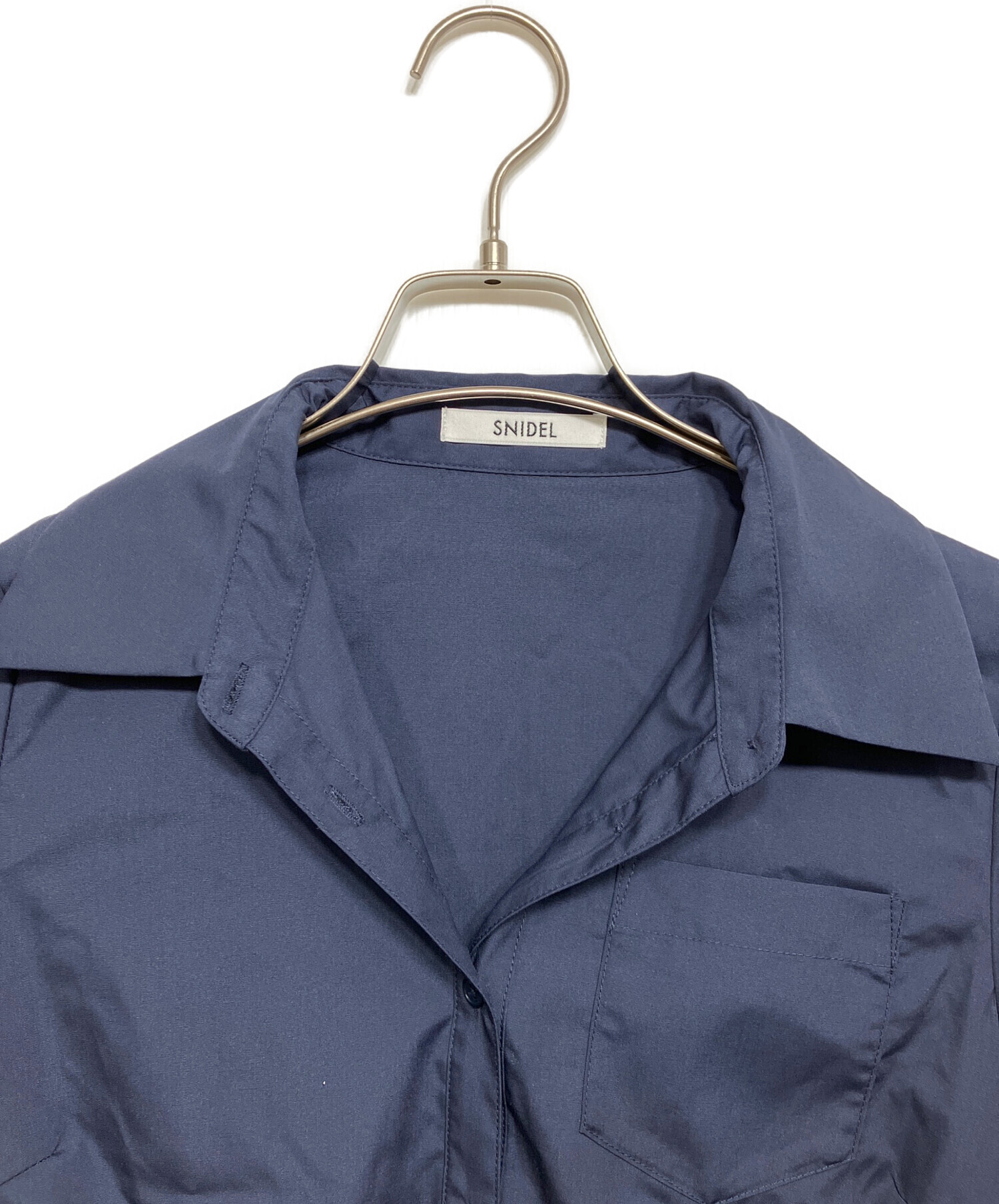 中古・古着通販】Snidel (スナイデル) ヘムボリュームシャツ ネイビー 