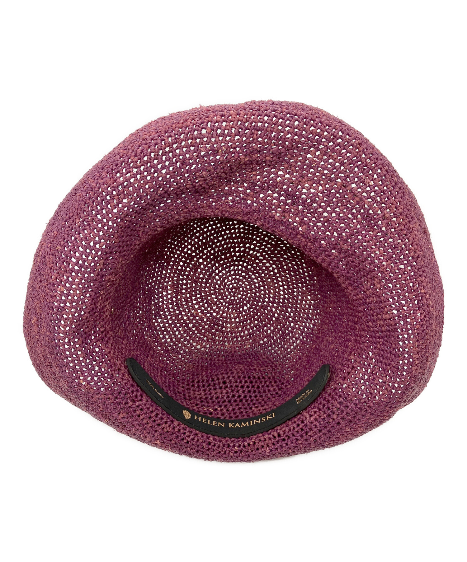 HELEN KAMINSKI ヘレンカミンスキー　ストローハット　パープル 中古・古着通販】HELEN KAMINSKI (ヘレンカミンスキー) ストローハット