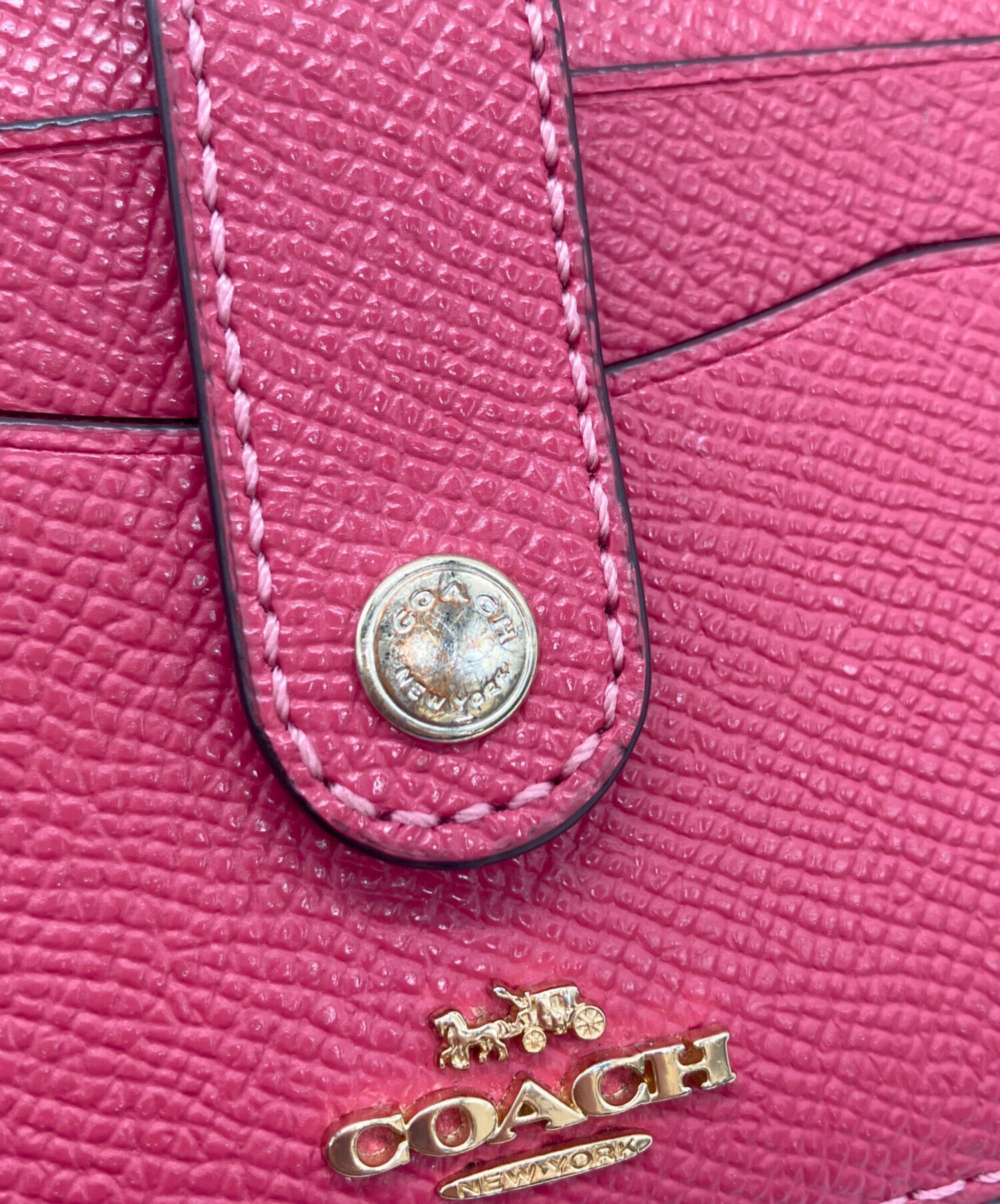COACH ピンク ケース 中古・古着通販】COACH (コーチ) アタッチメント カード ケース ピンク