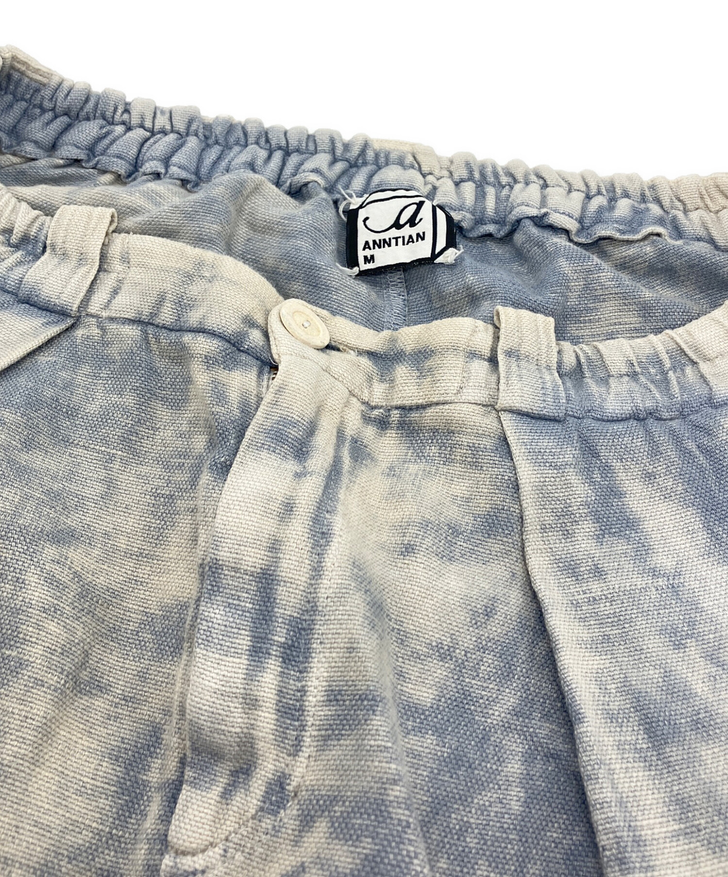 中古・古着通販】ANNTIAN (アンティアン) コットンリネンパンツ ブルー 