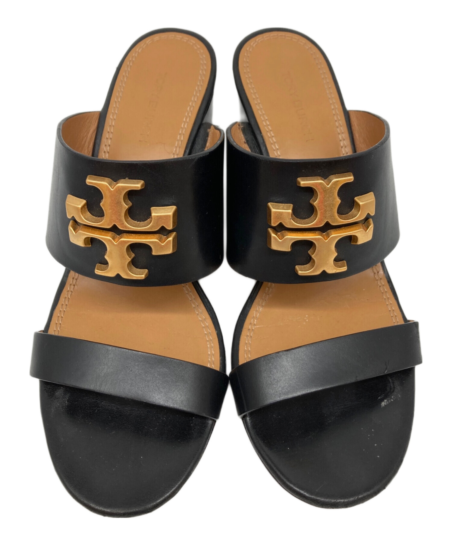 新品未使用品　トリーバーチ　ウェッジサンダル 中古・古着通販】TORY BURCH (トリーバーチ) ロゴウェッジソール