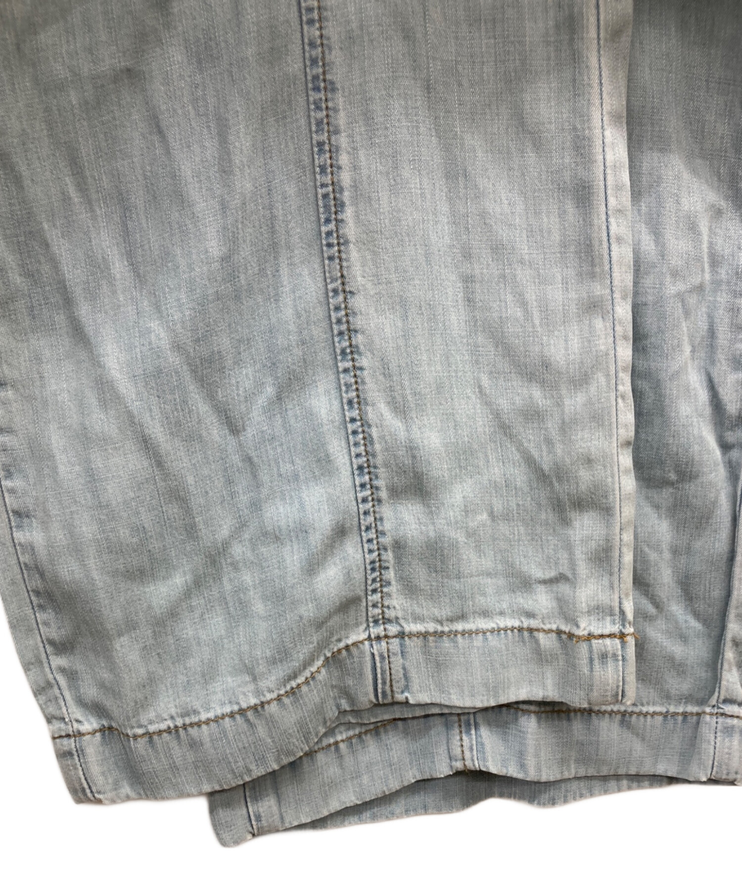 中古・古着通販】andar (アンダール) デニムワイドパンツ ライトブルー