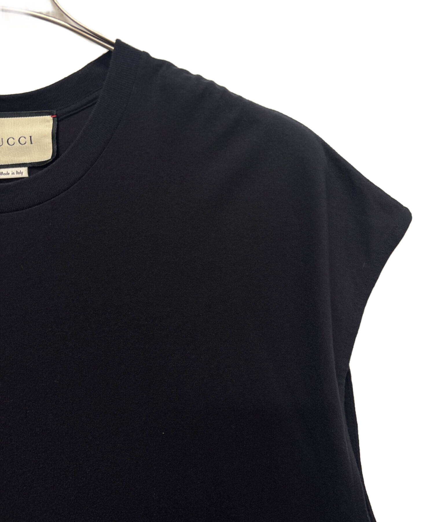 中古・古着通販】GUCCI (グッチ) ノースリーブTシャツ ブラック サイズ