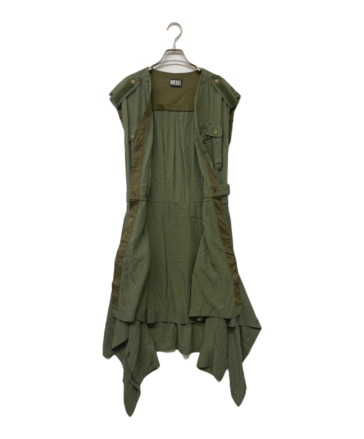 ワンピース カーキ ノースリーブ 中古 中古・古着通販】DIESEL (ディーゼル) ノースリーブカットオフ