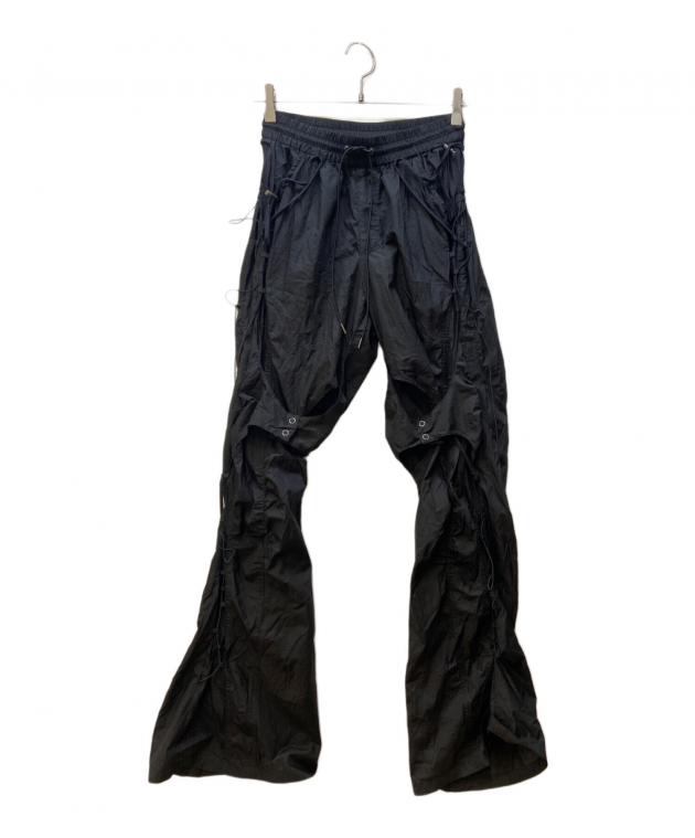 SLY LACE UP ATHLEISURE FLARE パンツ | 1 BLK 中古・古着通販】SLY (スライ) LACE UP ATHLEISURE FLARE PT ブラック