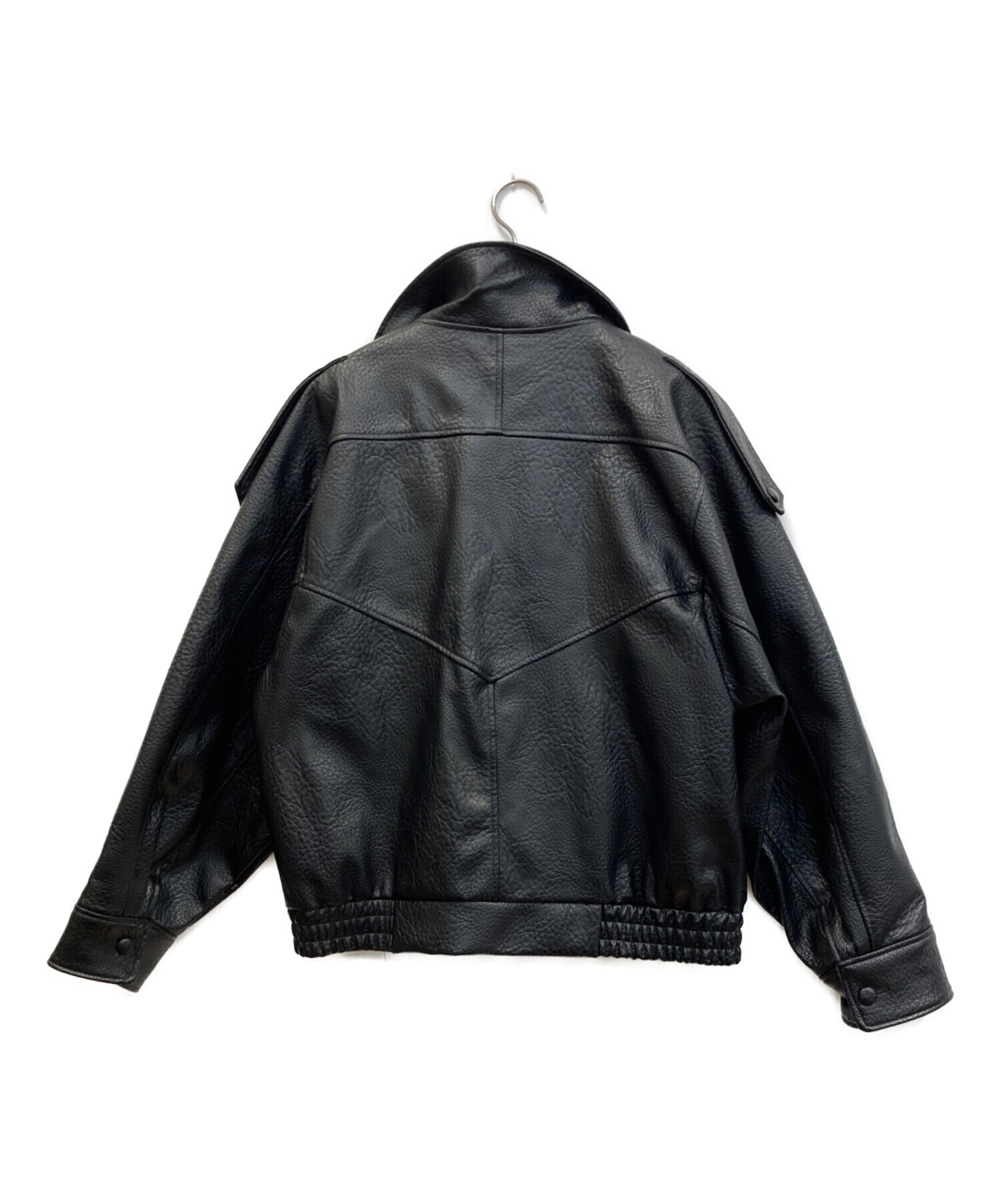 中古・古着通販】ZARA (ザラ) フェイクレザージャケット ブラック