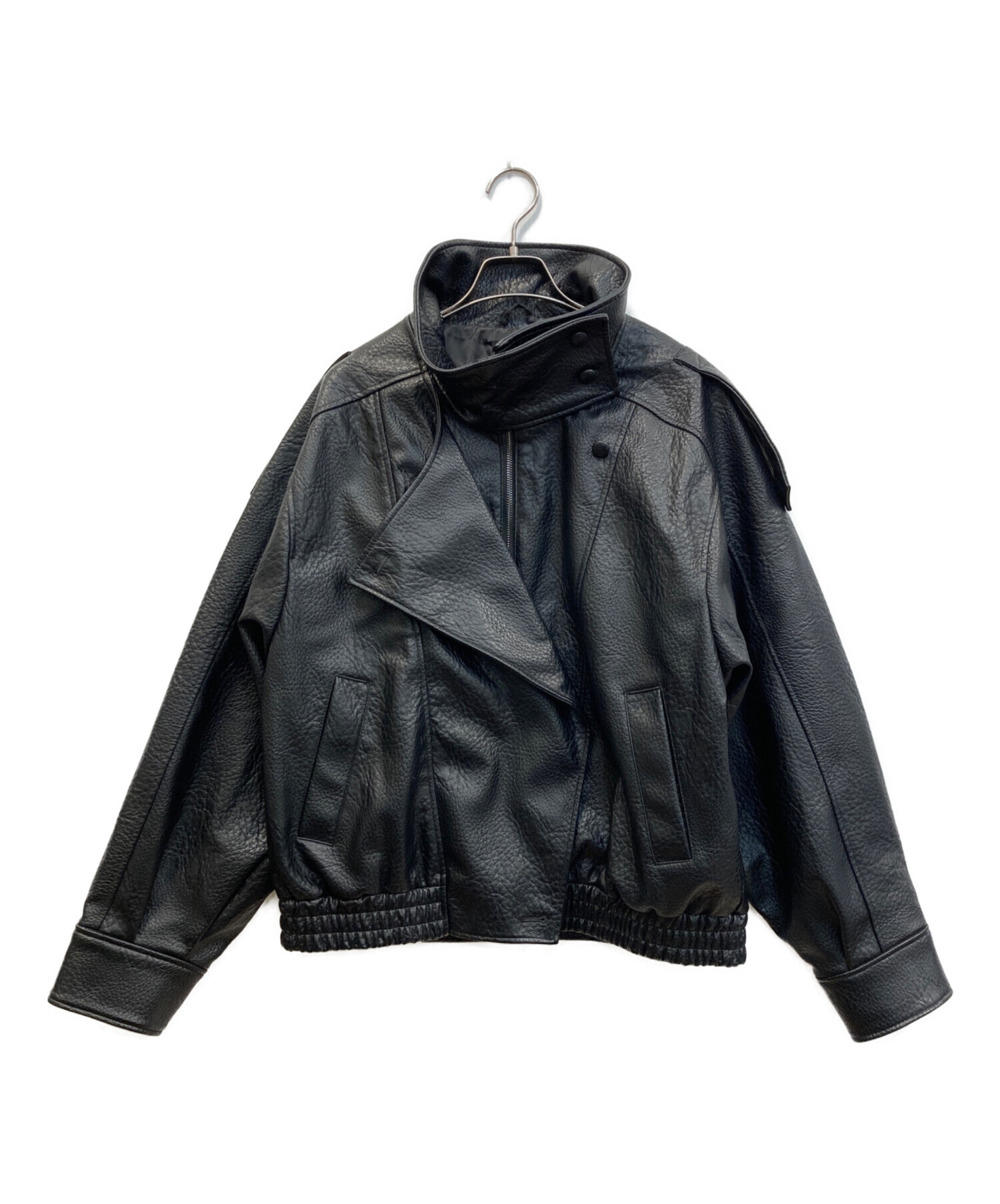 中古・古着通販】ZARA (ザラ) フェイクレザージャケット ブラック
