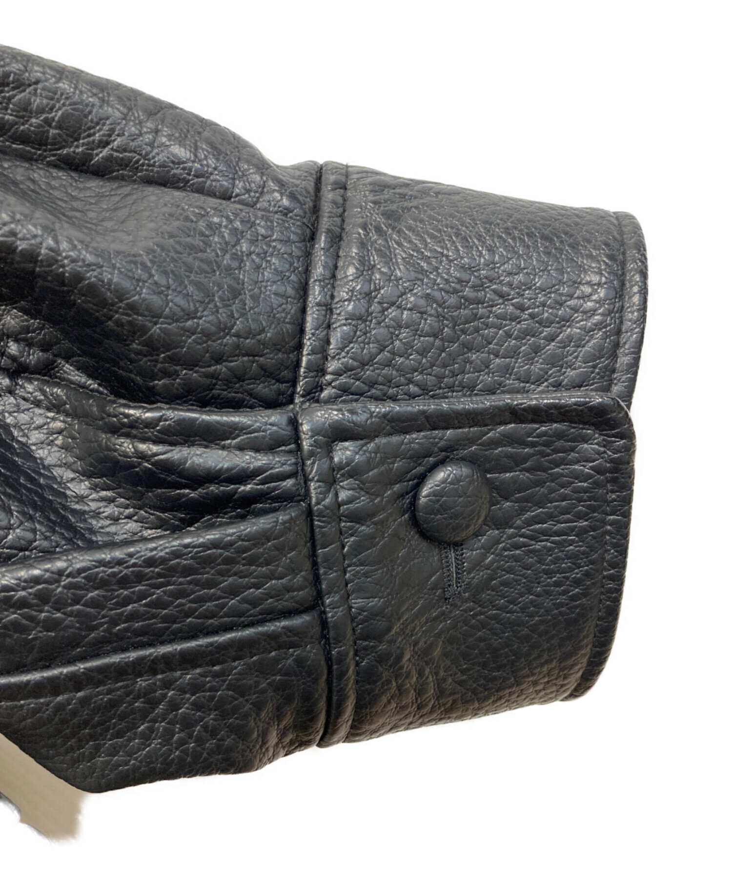 中古・古着通販】ZARA (ザラ) フェイクレザージャケット ブラック