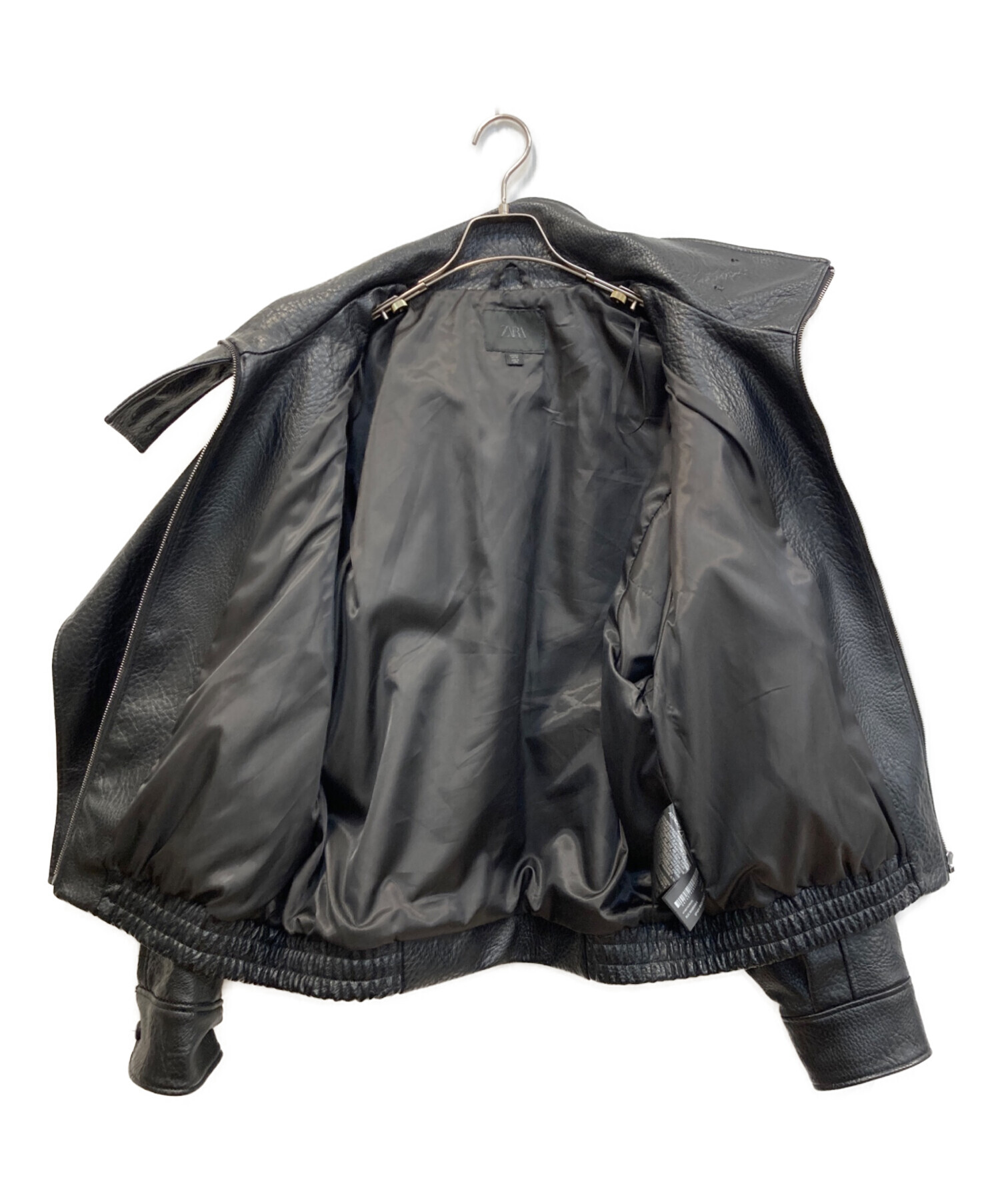 中古・古着通販】ZARA (ザラ) フェイクレザージャケット ブラック