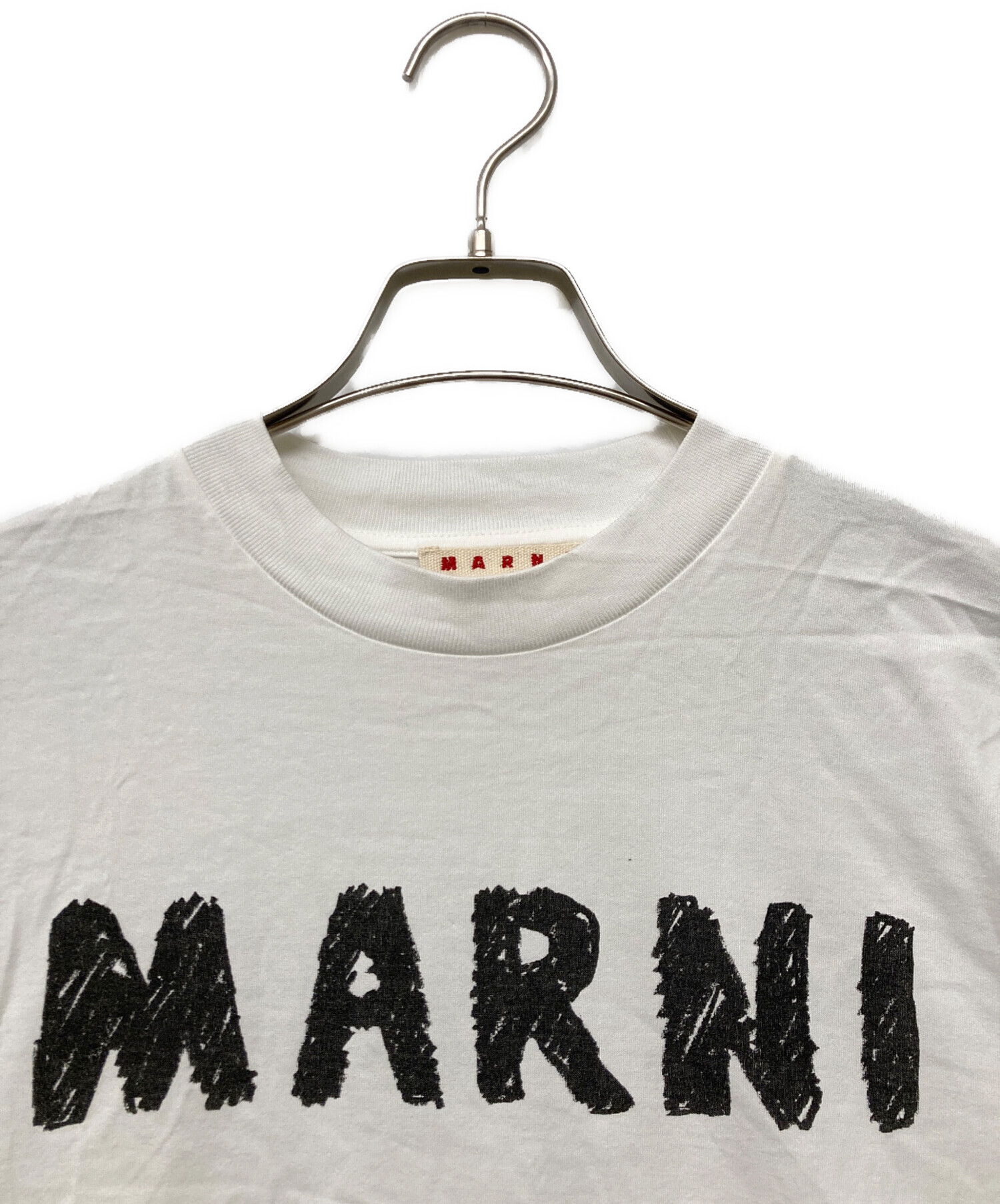中古・古着通販】MARNI (マルニ) ロゴTシャツ ホワイト サイズ:size44