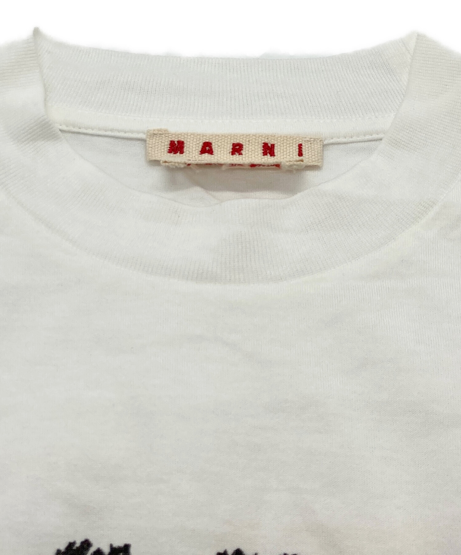 中古・古着通販】MARNI (マルニ) ロゴTシャツ ホワイト サイズ:size44