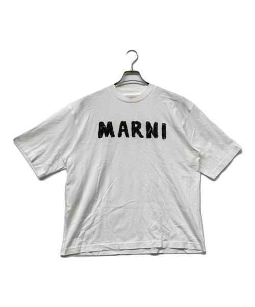 ★新品★MARNI ロゴ Tシャツ ホワイト シルバーロゴ 中古・古着通販】MARNI (マルニ) ロゴTシャツ ホワイト サイズ:size44