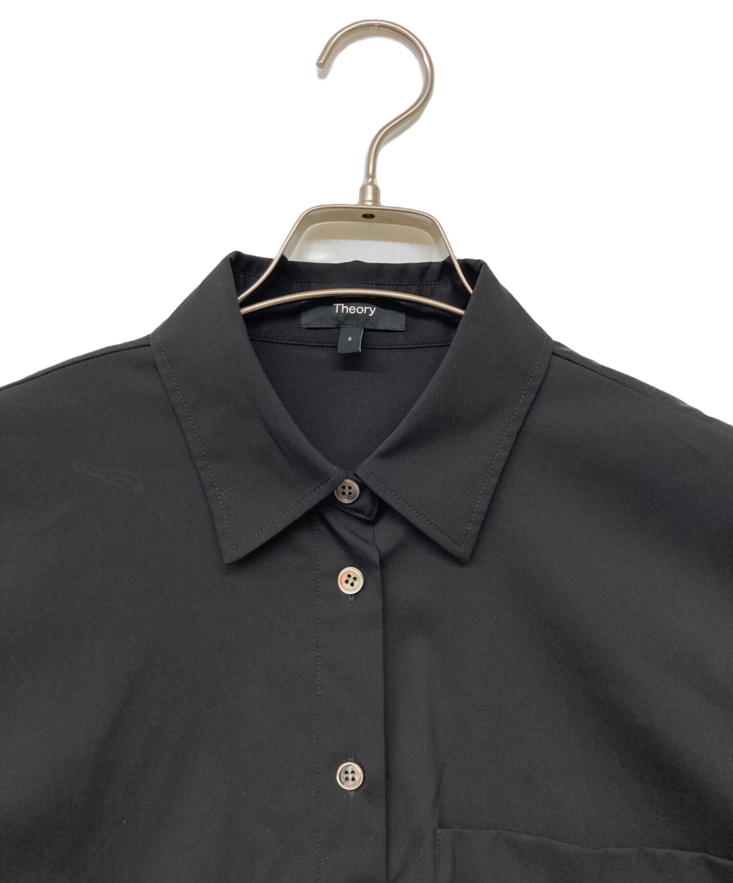 中古・古着通販】theory (セオリー) 半袖シャツ ブラック サイズ:sizeS