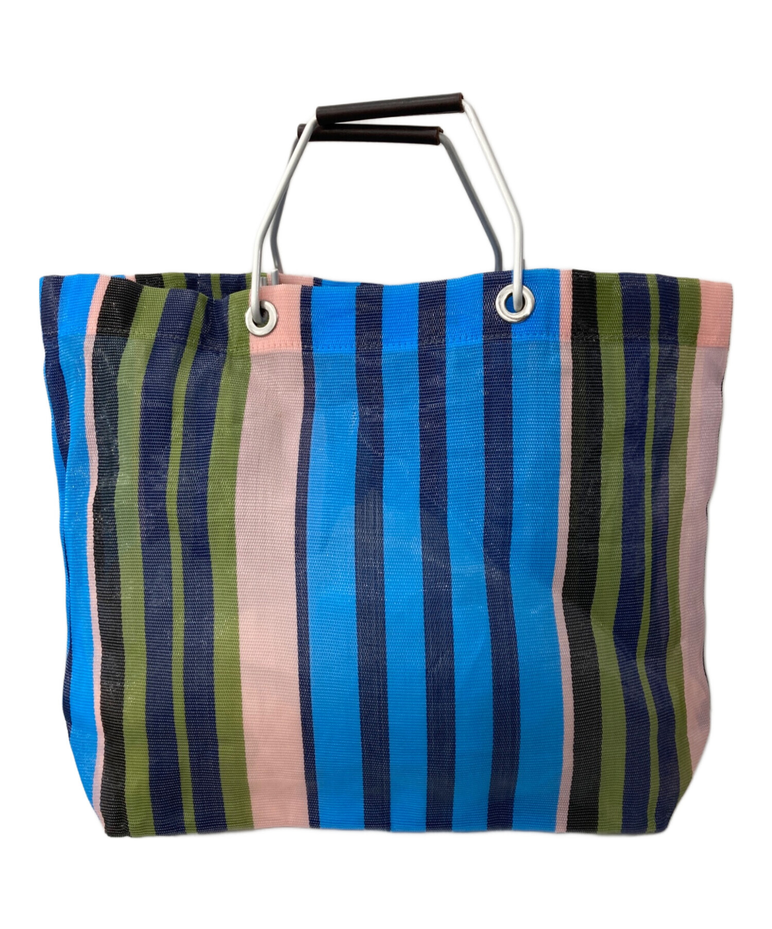 【新品未使用】MARNI MARKET STRIPE BAG ナイトブルー 中古・古着通販】MARNI (マルニ) MARKET STRIPE BAG ブルー｜ブランド