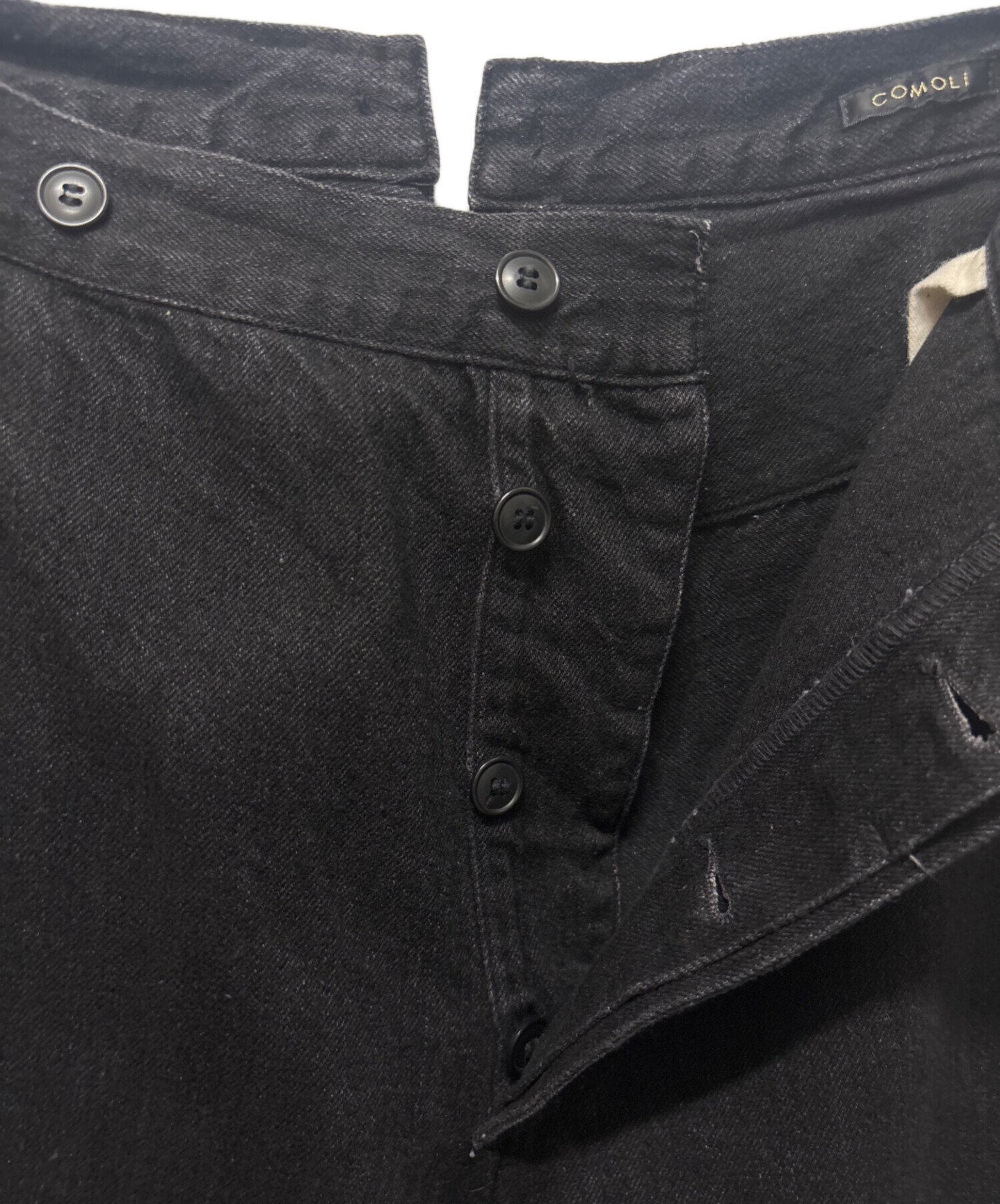 中古・古着通販】COMOLI (コモリ) 22AW デニムオーバーパンツ ブラック 