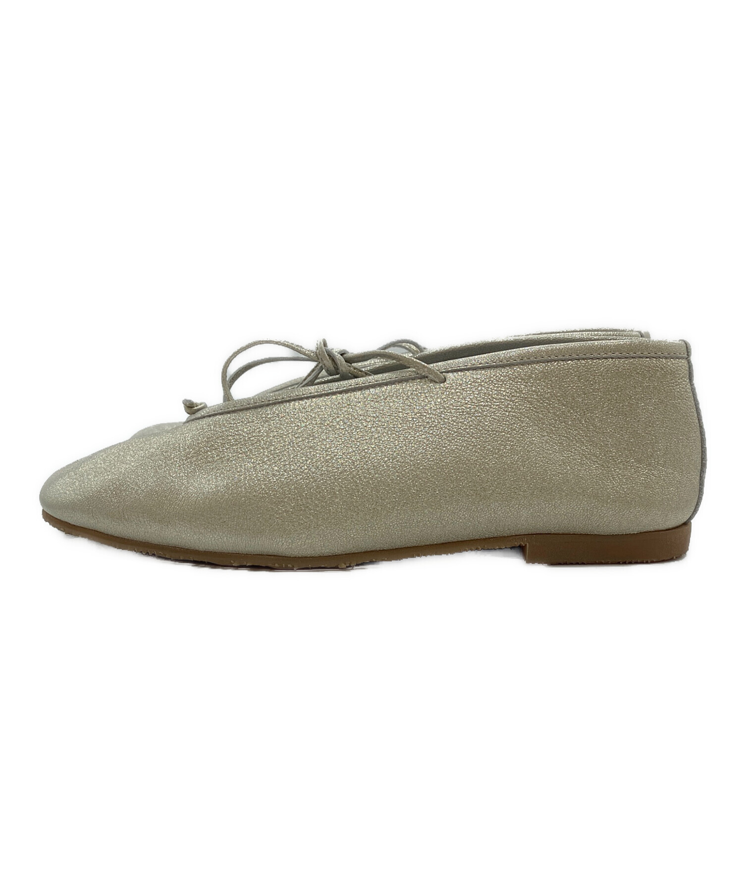 SUI スイ レースアップシューズ　シルバー　定価19,800円 中古・古着通販】SUI (スイ) LACE UP BALLET シルバー サイズ:23 1/2