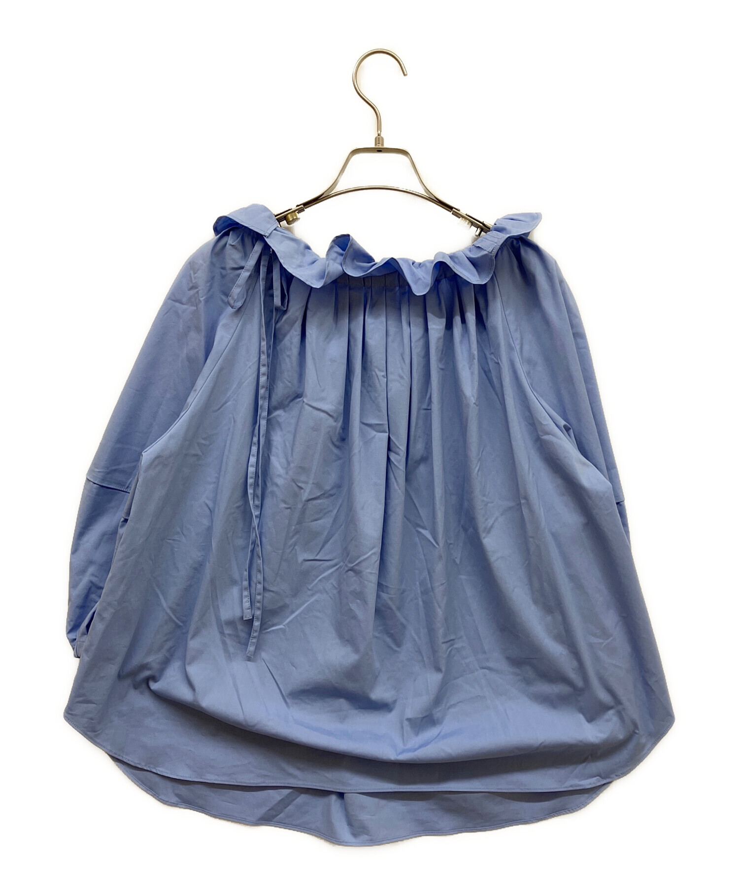 ADORE アドーア オーガニックコットンブロード ブラウス 中古・古着通販】ADORE (アドーア) ハイパワ―ブロードブラウス ブルー