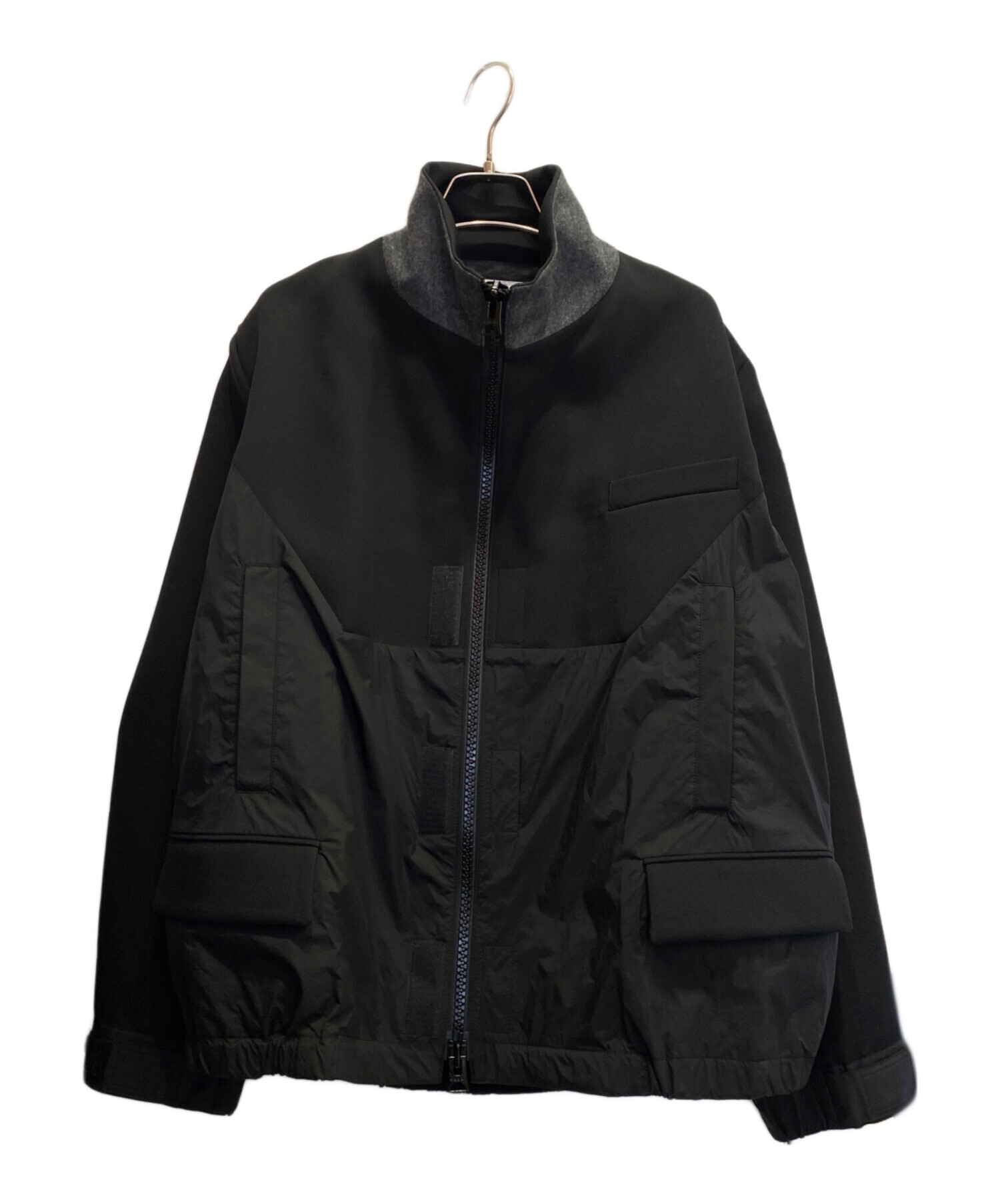 中古・古着通販】sacai (サカイ) Matelasse Twill Mix Jacket ブラック