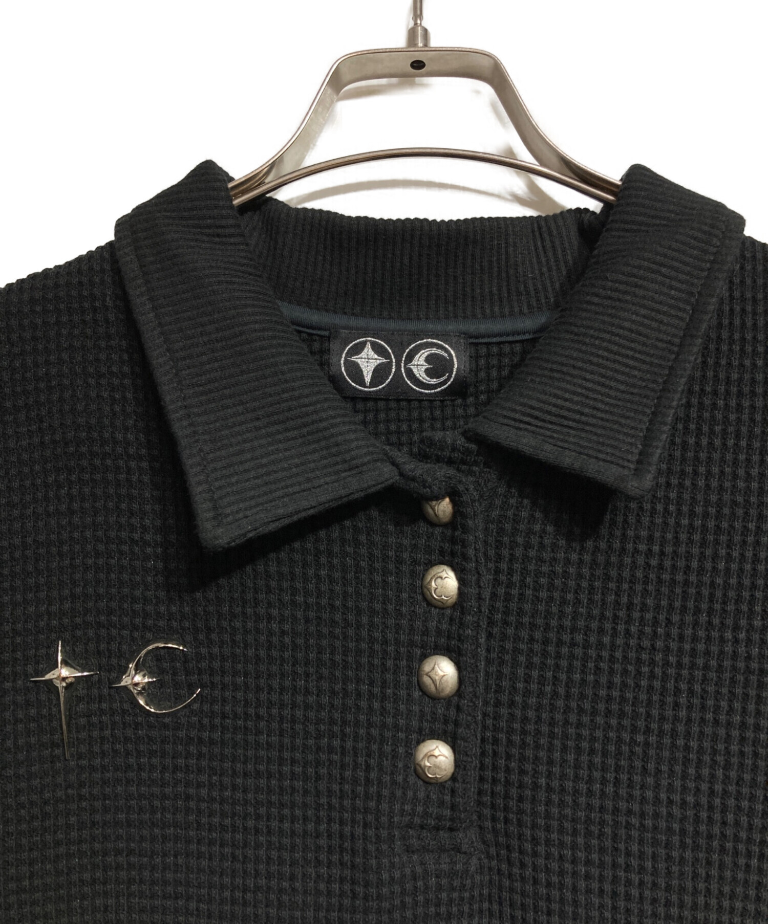 サグクラブ　thag clubブラックサーマル　ポロシャツ 中古・古着通販】THUG CLUB (サグ クラブ) サーマルポロシャツ/Thermal