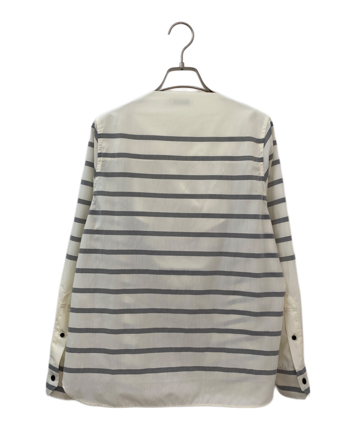 中古・古着通販】HYKE (ハイク) STRIPE COWL NECK BLOUSE アイボリー