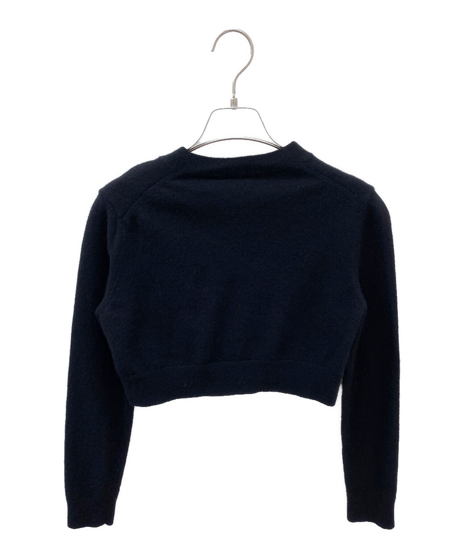 中古・古着通販】patou (パトゥ) クロップドニット ブラック サイズ:M