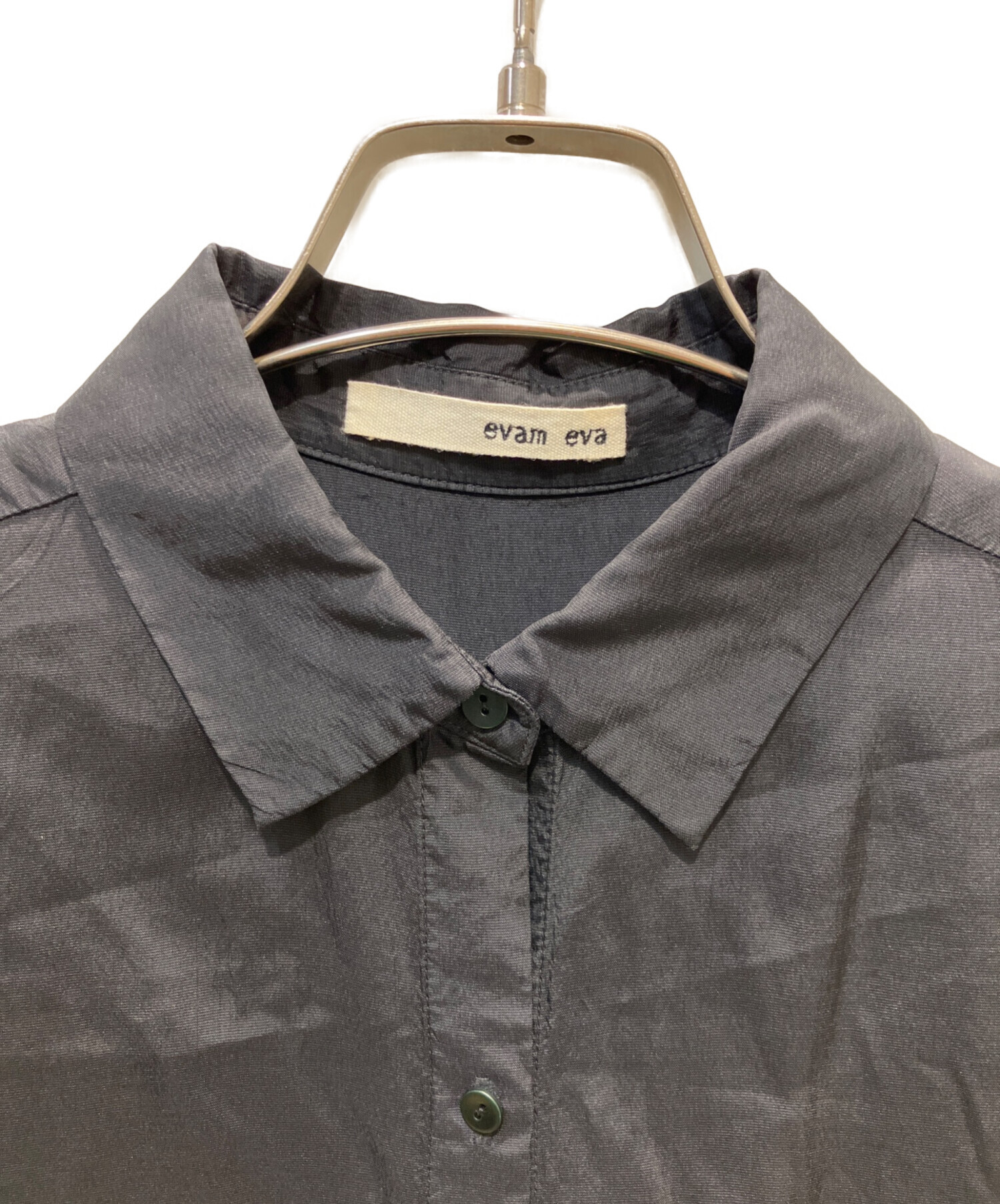 中古・古着通販】evam eva (エヴァムエヴァ) cupro silk shirts one