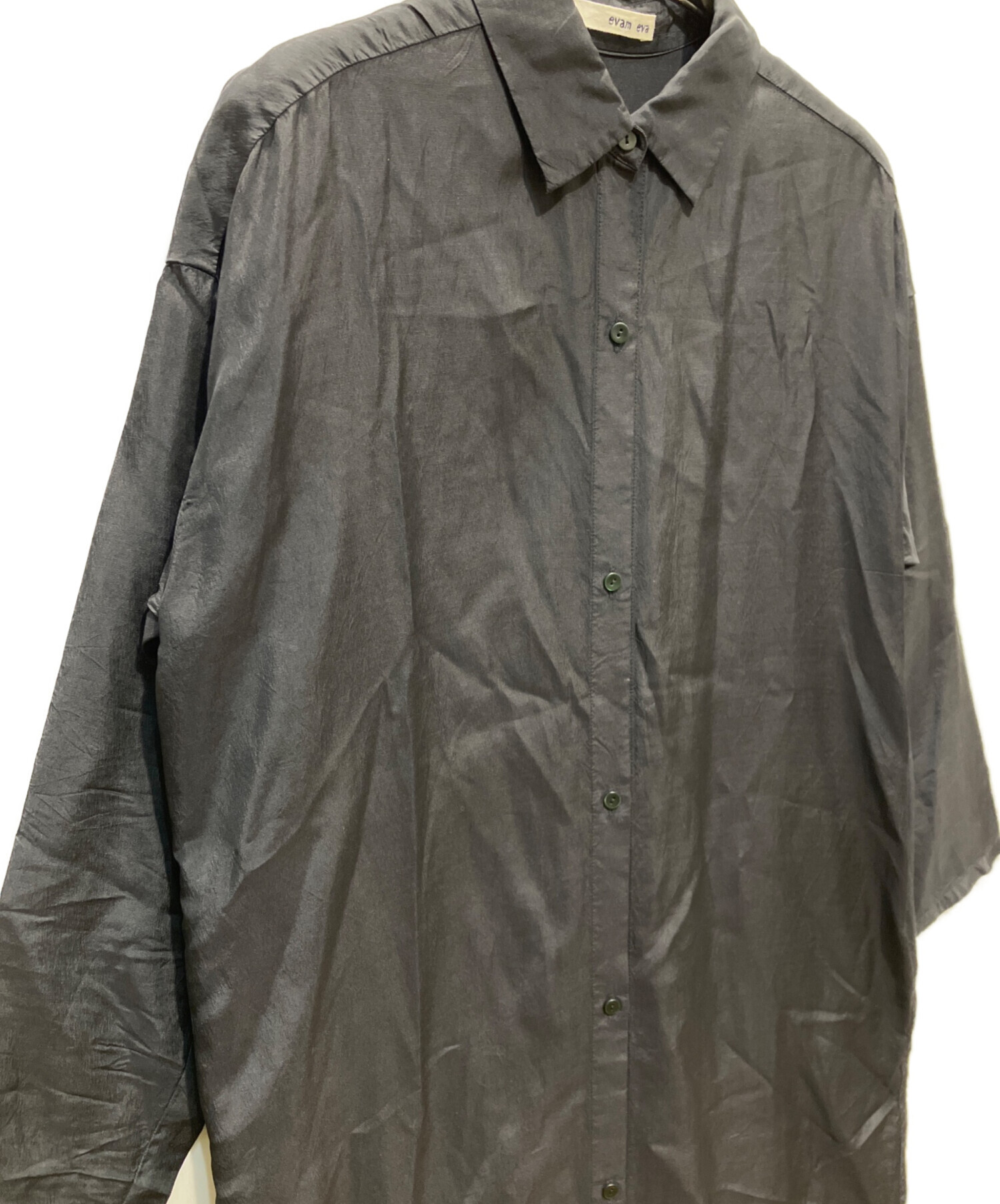 中古・古着通販】evam eva (エヴァムエヴァ) cupro silk shirts one